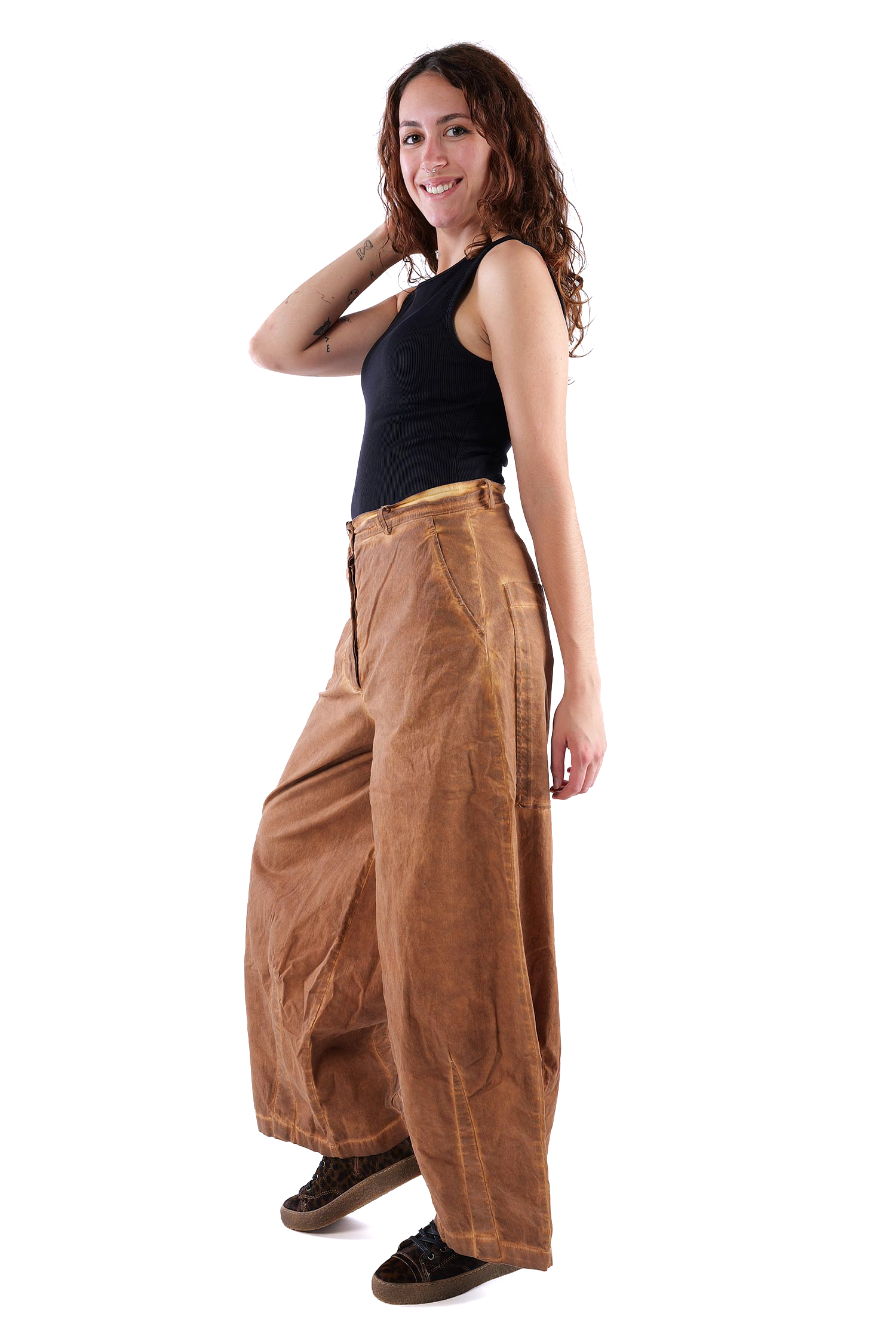 Weite tulpige Hose - Bronze cloud - 2263500116