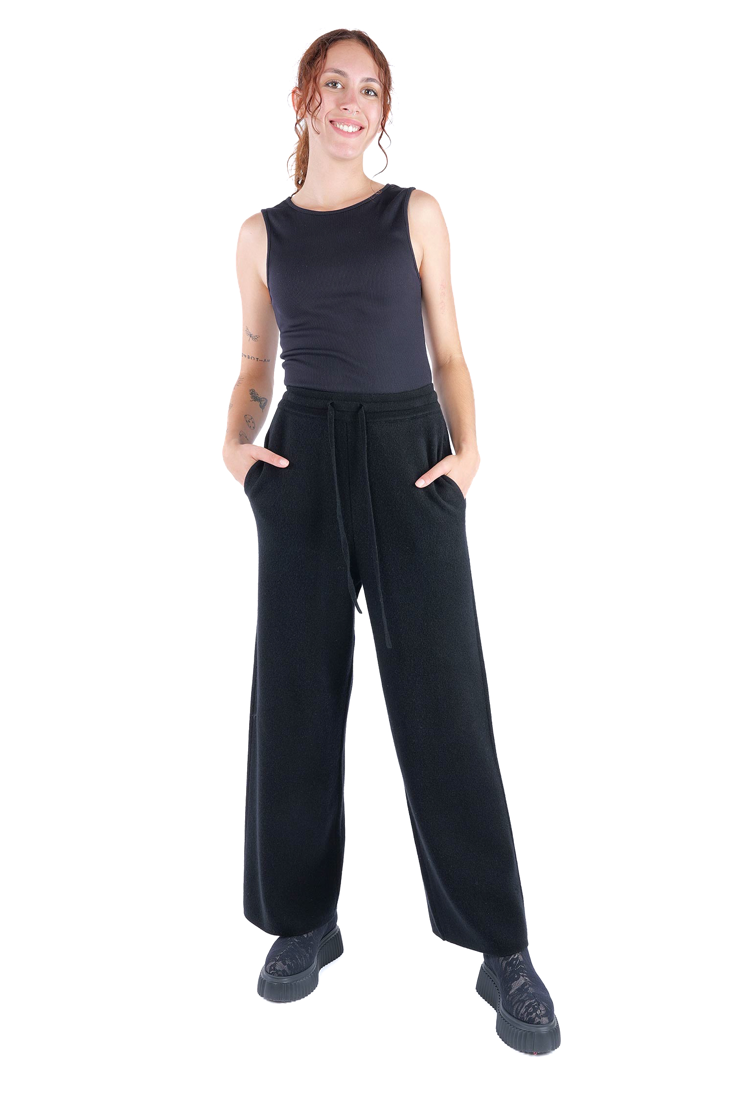 Kaschmir Hose - Schwarz - 26129