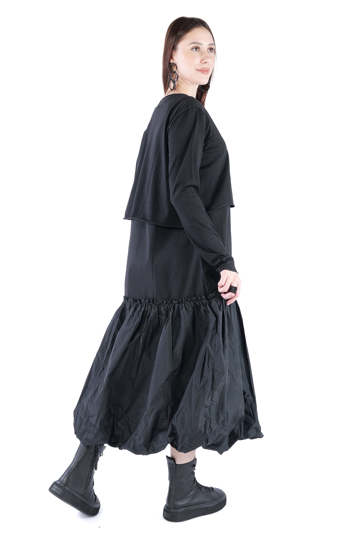 Kurze Jerseyjacke - Schwarz - 2131