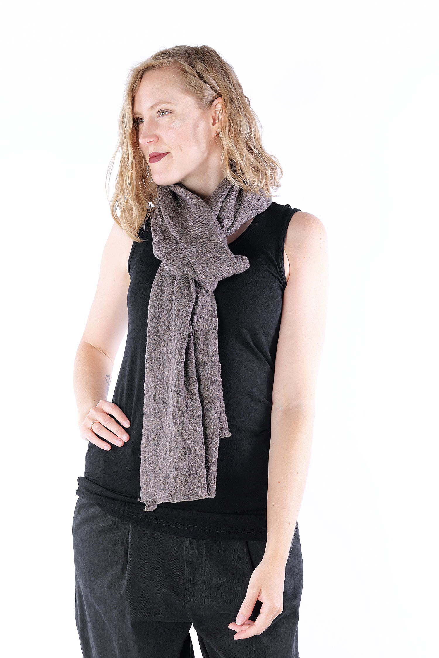 Bubble Merino Schal - earth melange - 1503