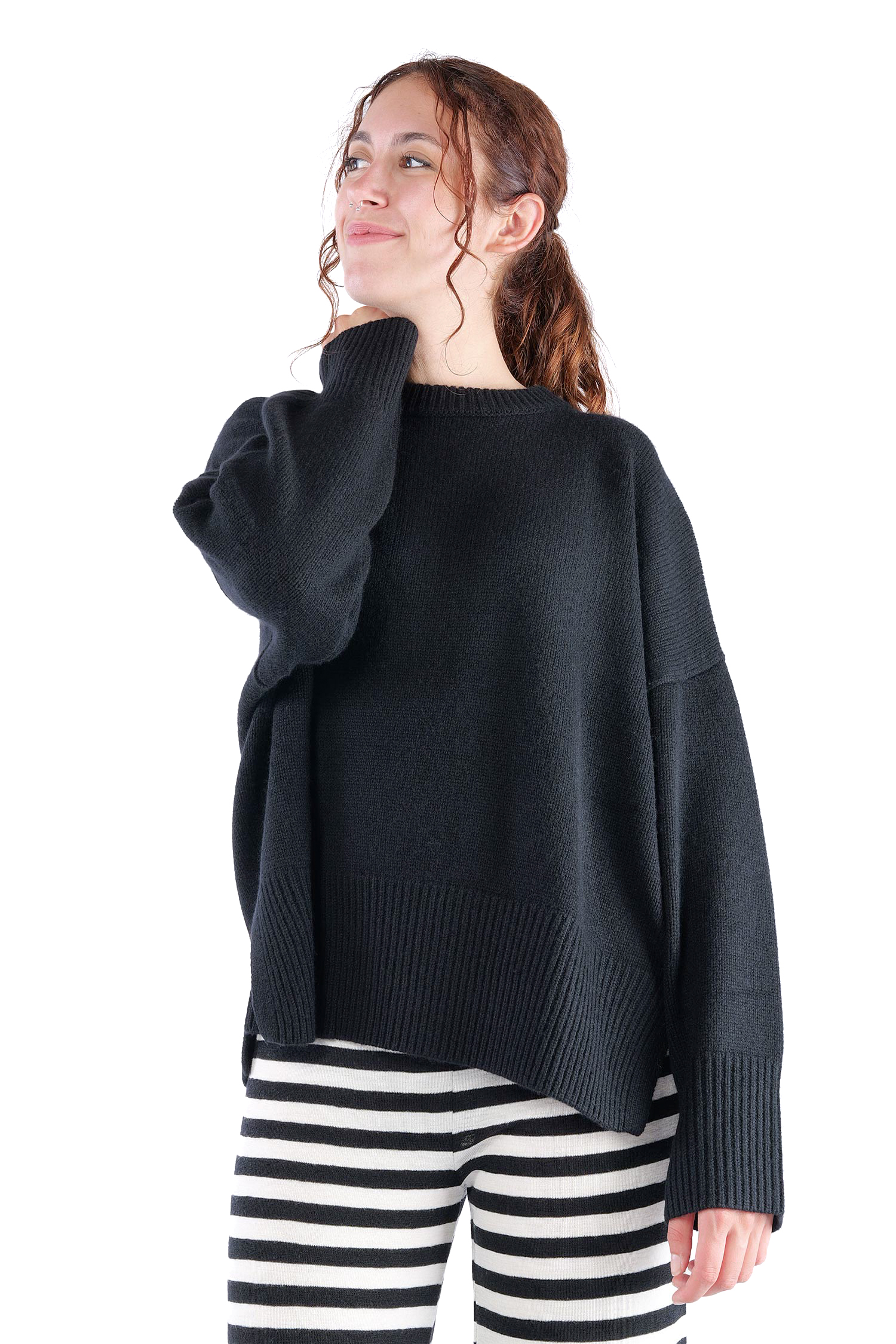 Kaschmir Pullover - Schwarz - 2465