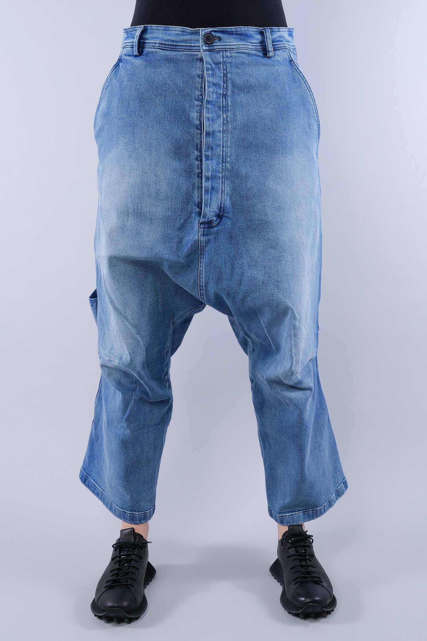 Jeans mit tiefem Schritt - Indigo stonewash - 1261040114