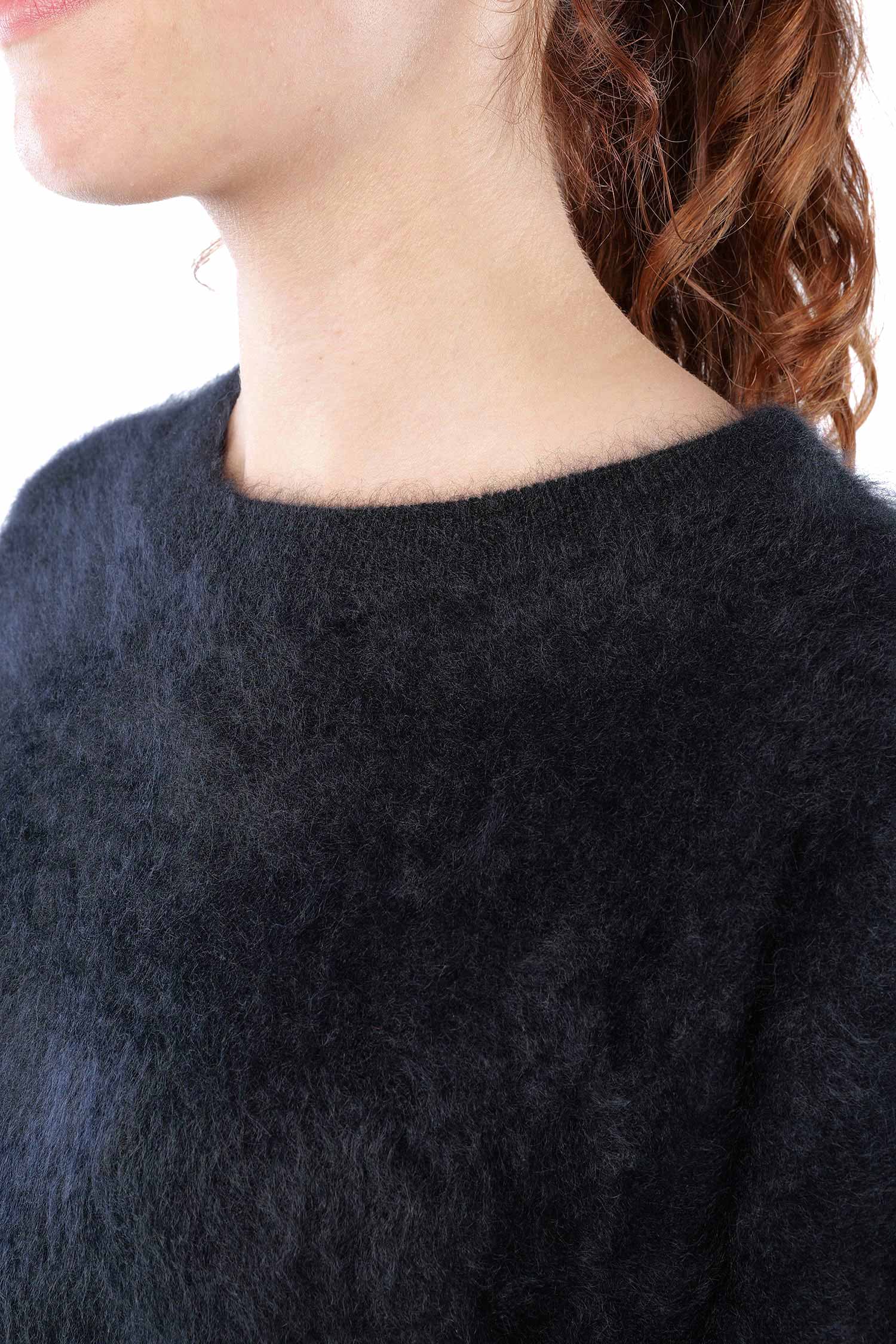 Flauschiger Kaschmir Pullover - Night - 26135