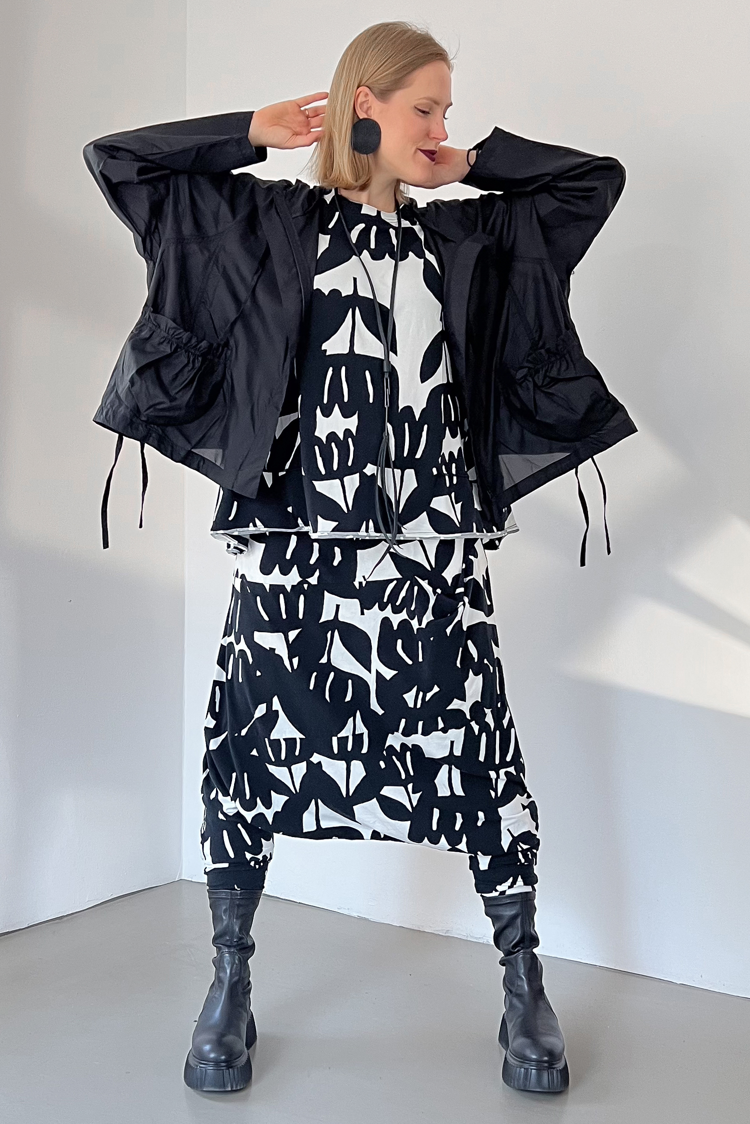 Oversize Regenjacke - Schwarz - 1263211114