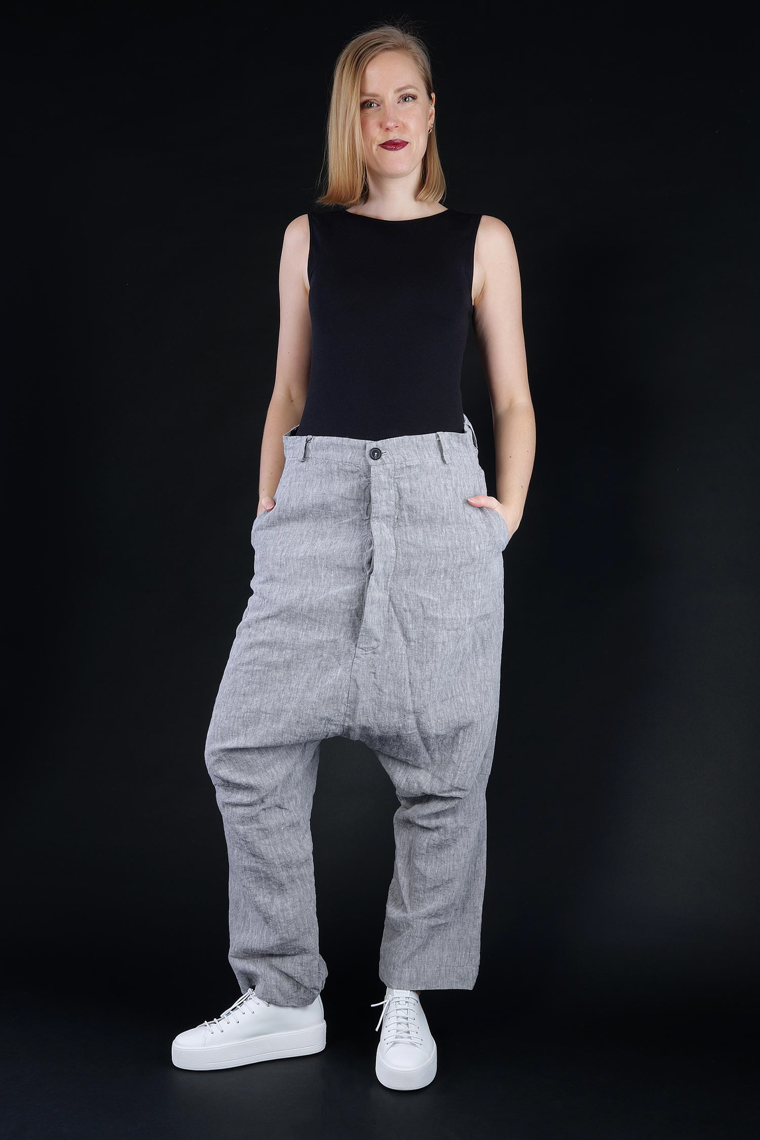 Leinenhose - Amber melange - 1264020104