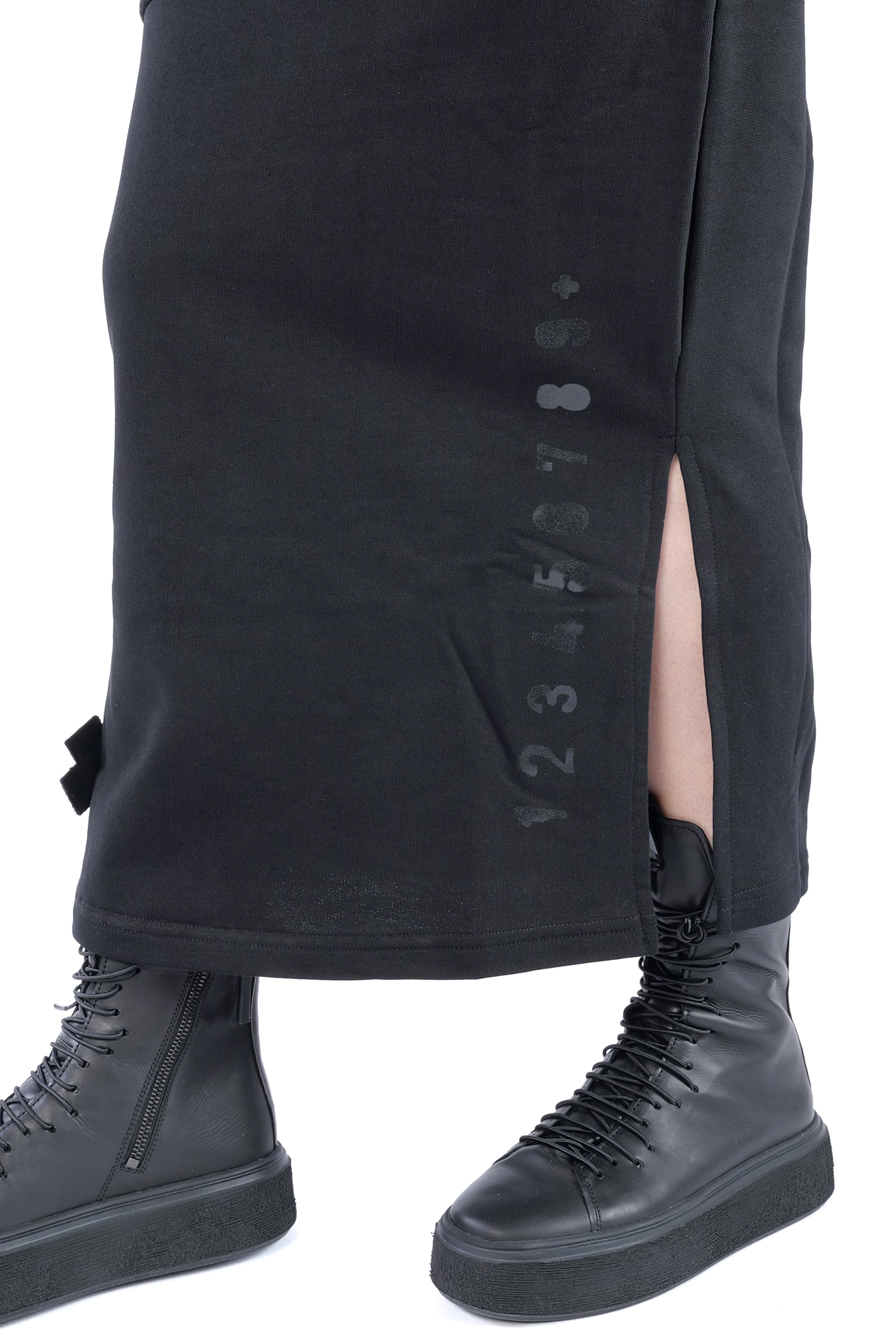 Schmaler Sweatrock - Black print - 3041
