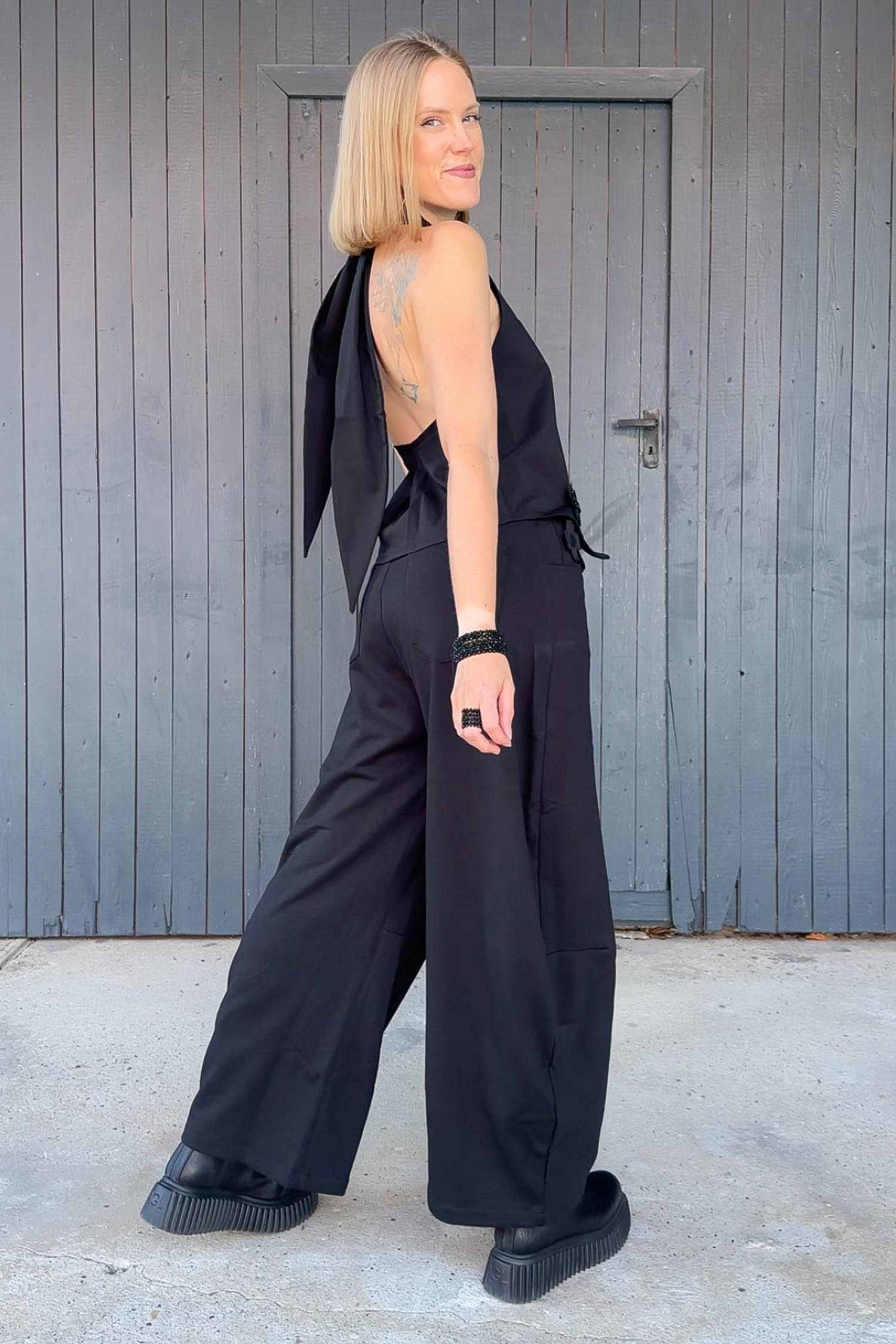 Stretch vest - Black - 4036