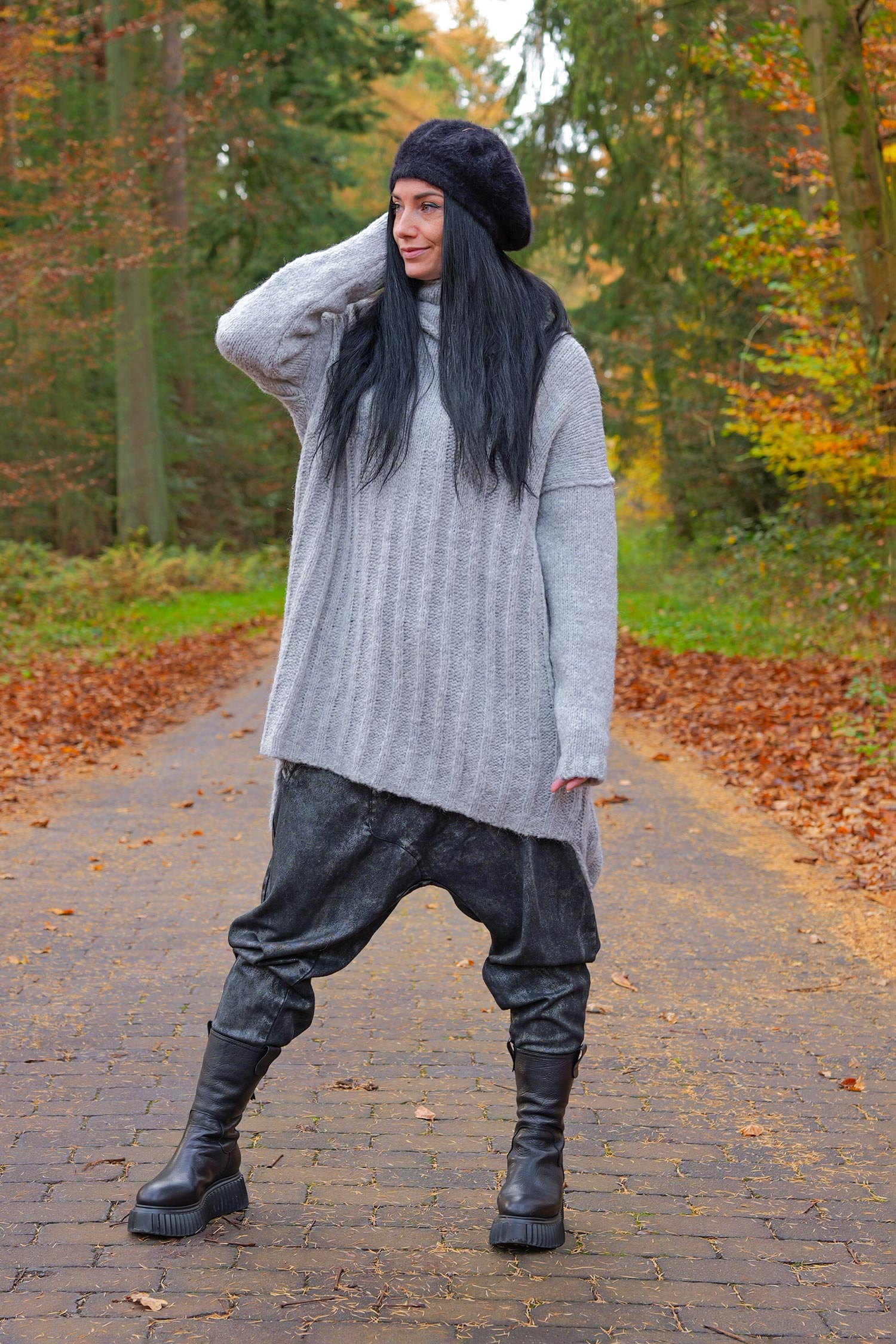 Grobstrick Tunika - Pearl - Erynia