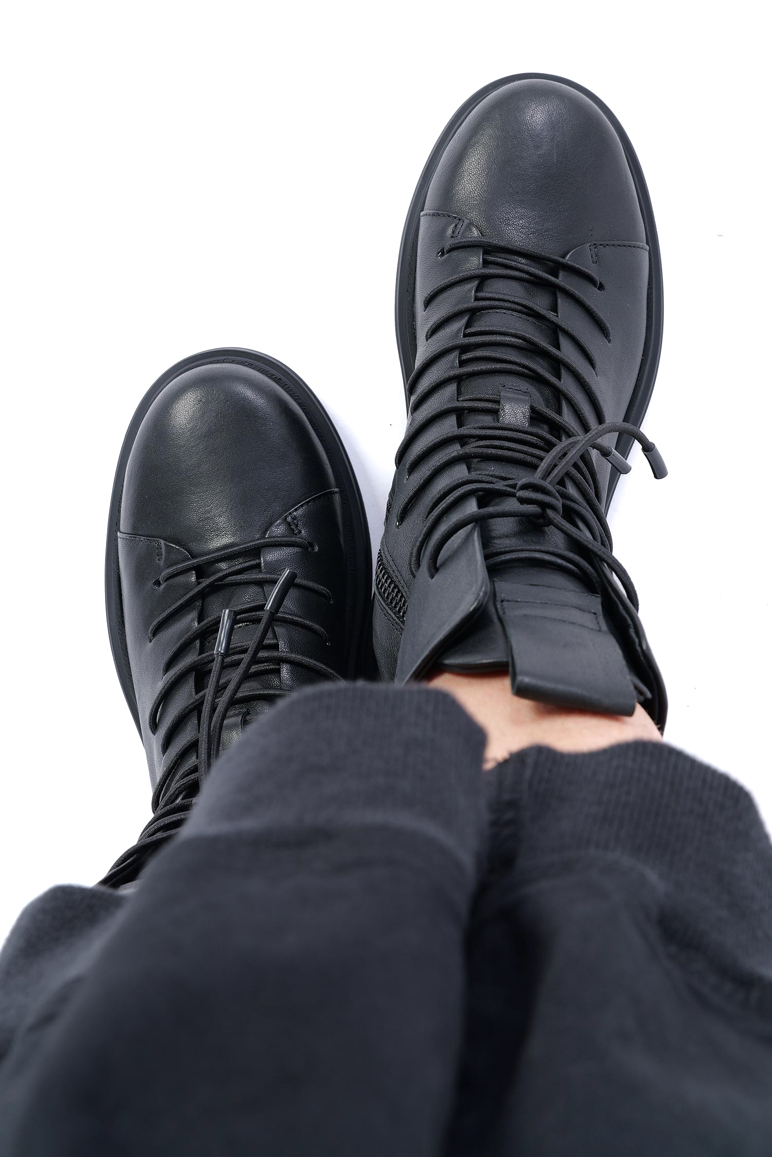 Lederstiefel - Schwarz - The Coacher