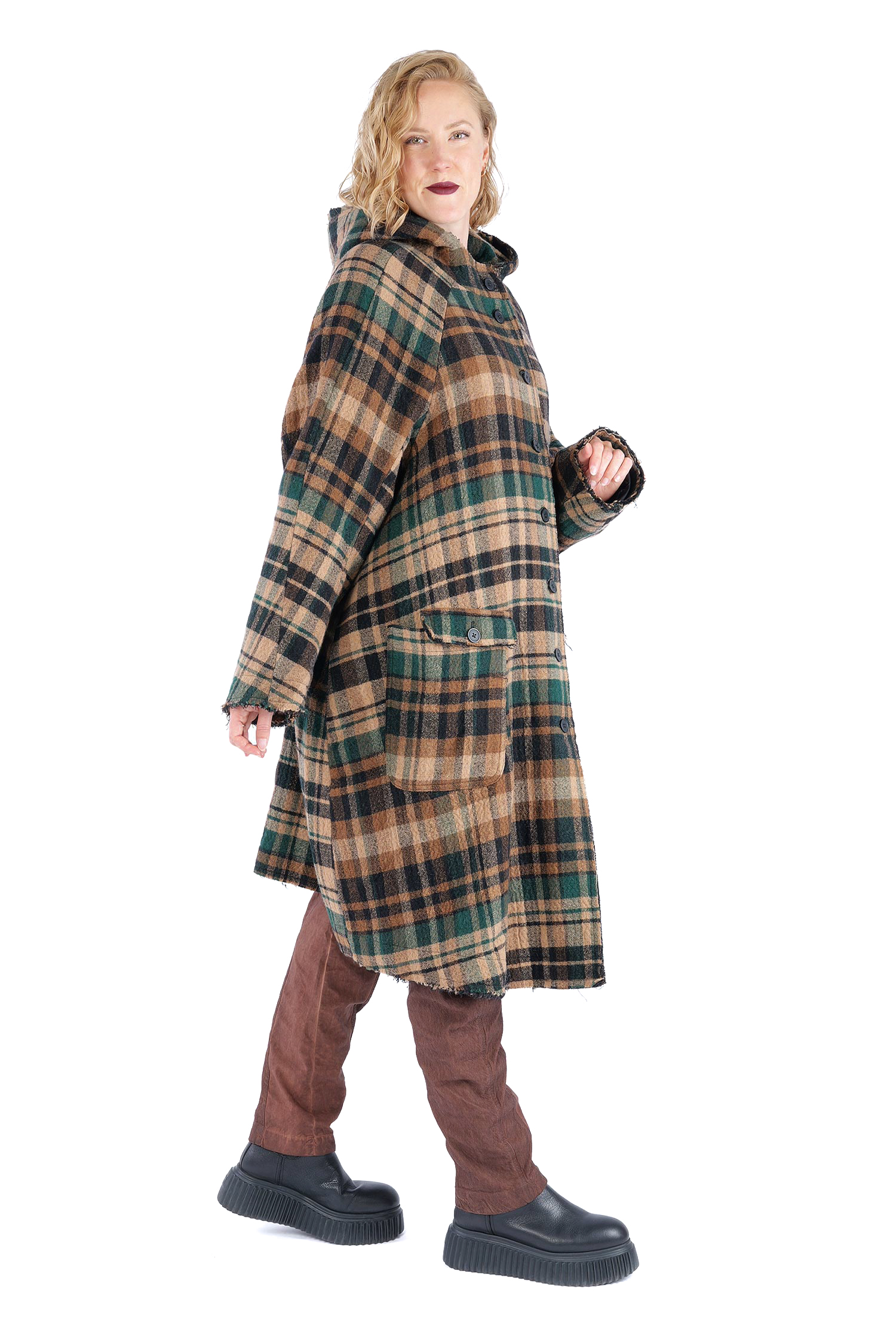 Fransiger Wintermantel - Forest check - 2263281203
