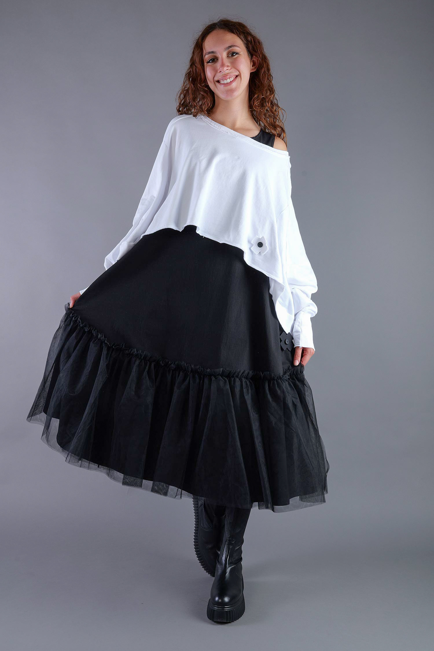 Kurzer Sweater - White UNI - 2101