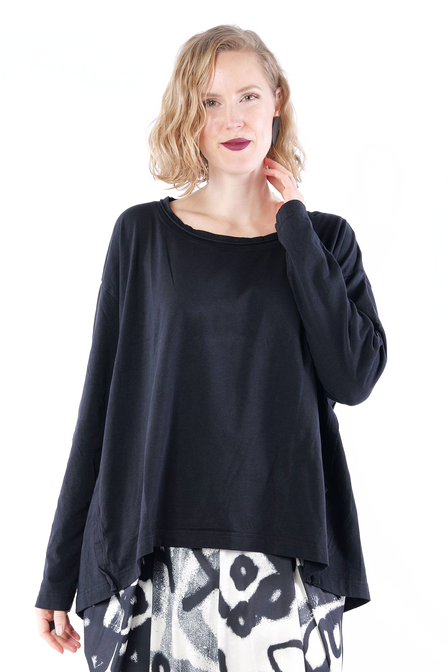 Jersey Pullover - Schwarz - 1263260506