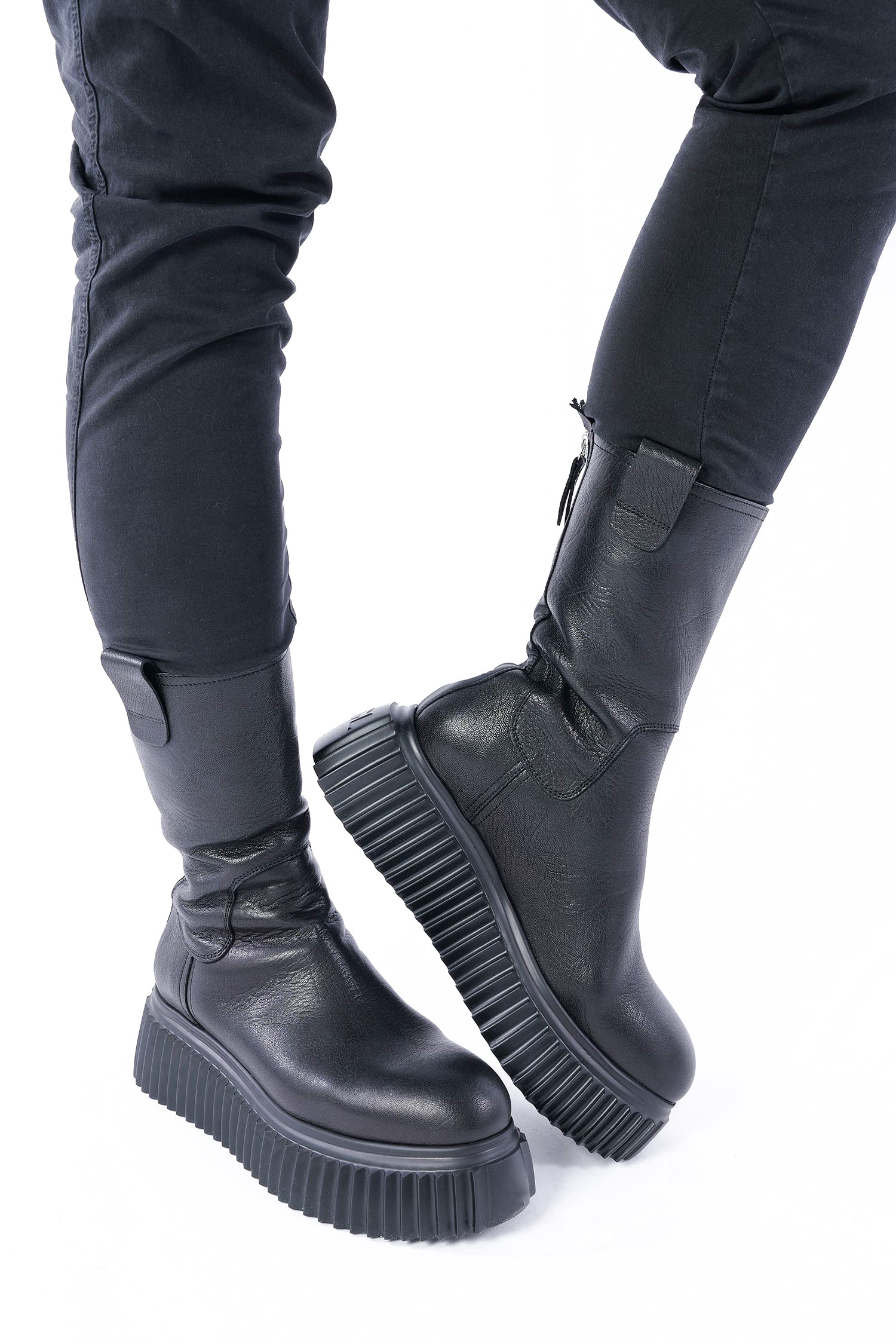 Leder Boots - Schwarz - MILAGROS ZIP