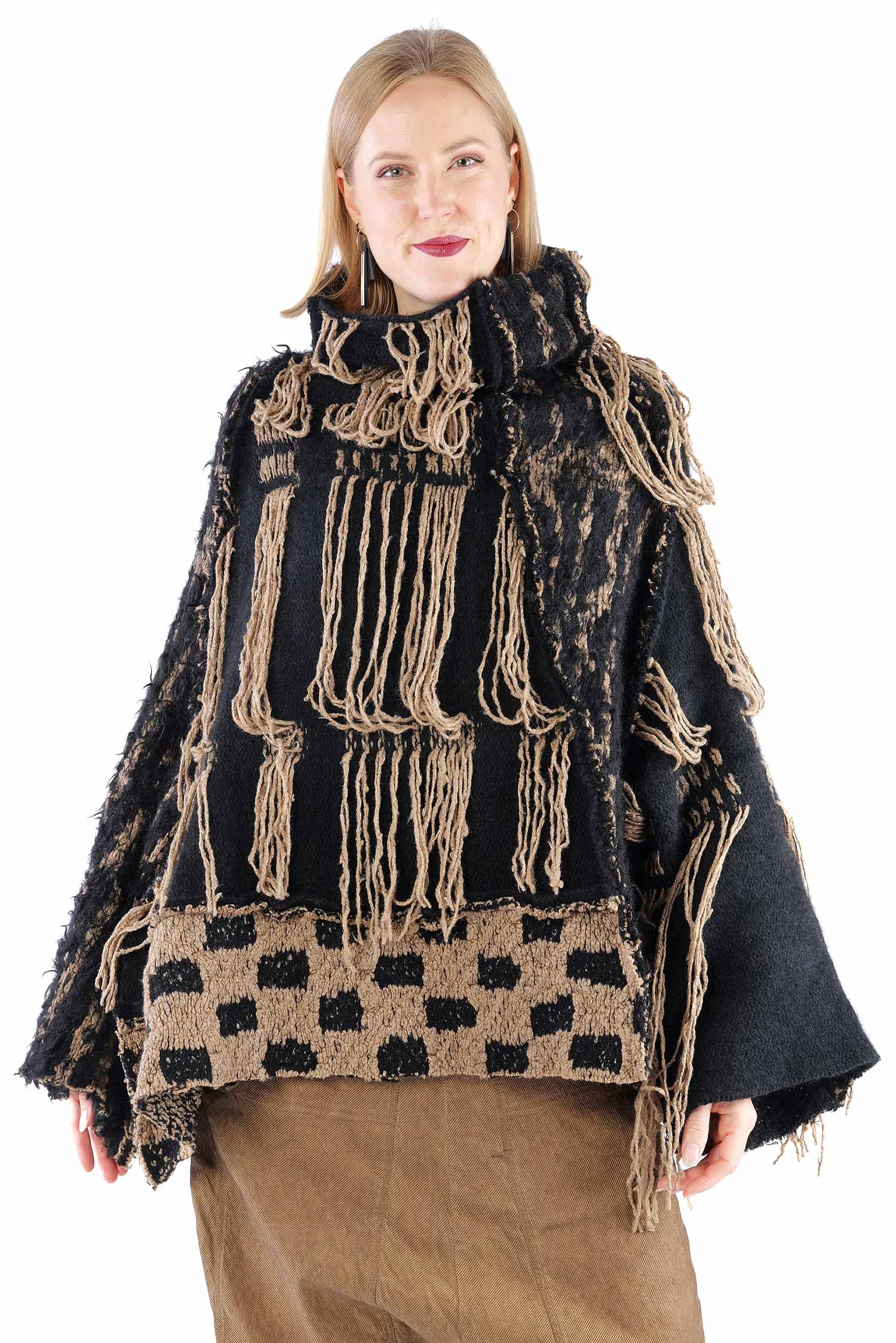 Chunky knit pullover - Dakar/black - 2262640702