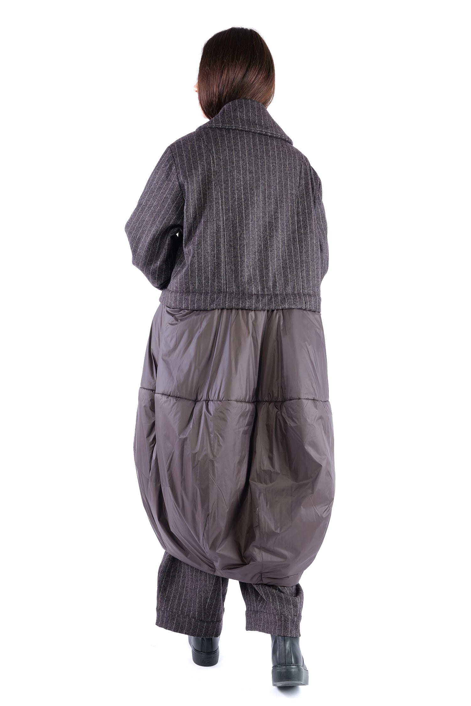 2-in-1 Wintermantel - Truffle striped woven/chocolate - Formers