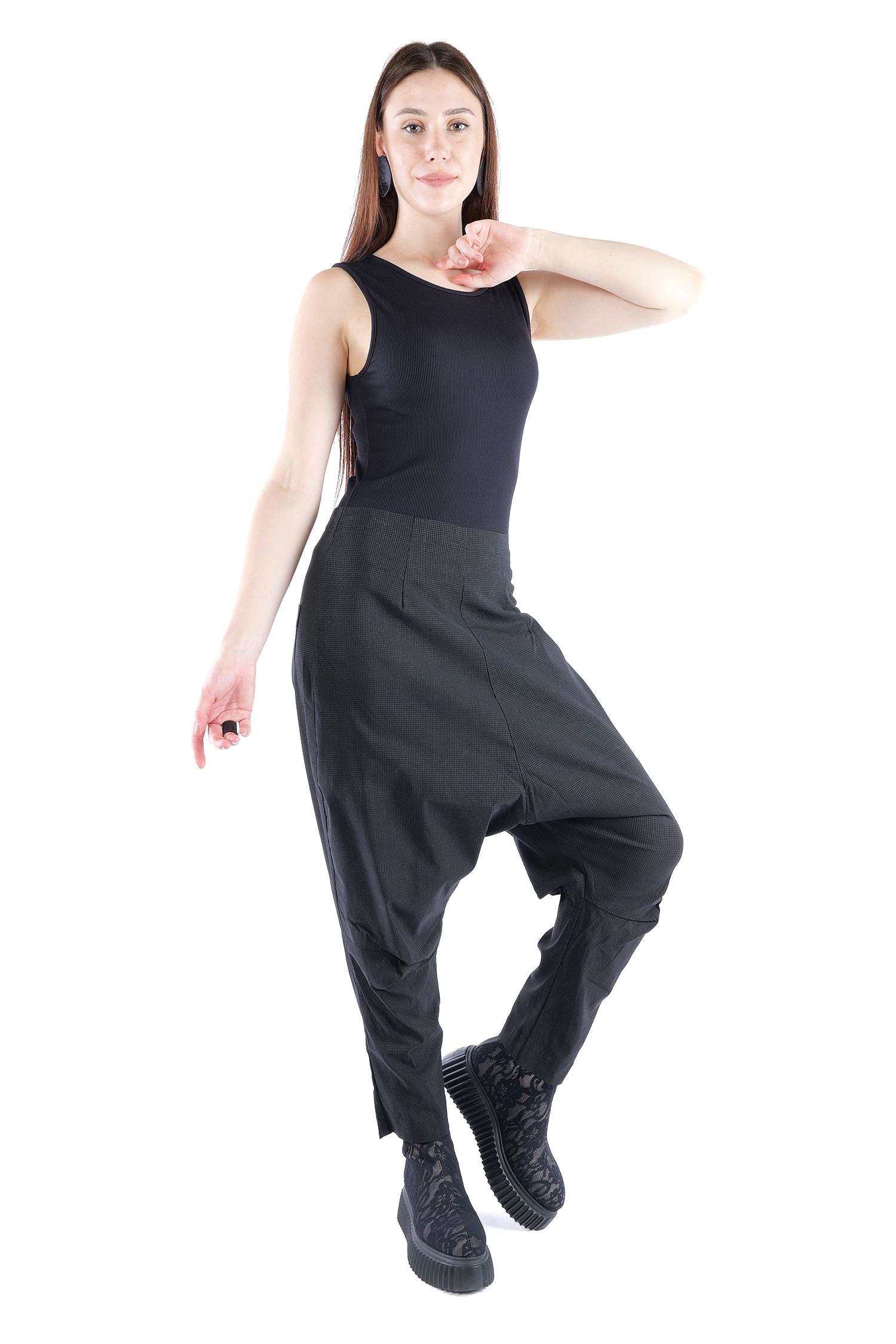 Stretchhose - Black print - 2263440101