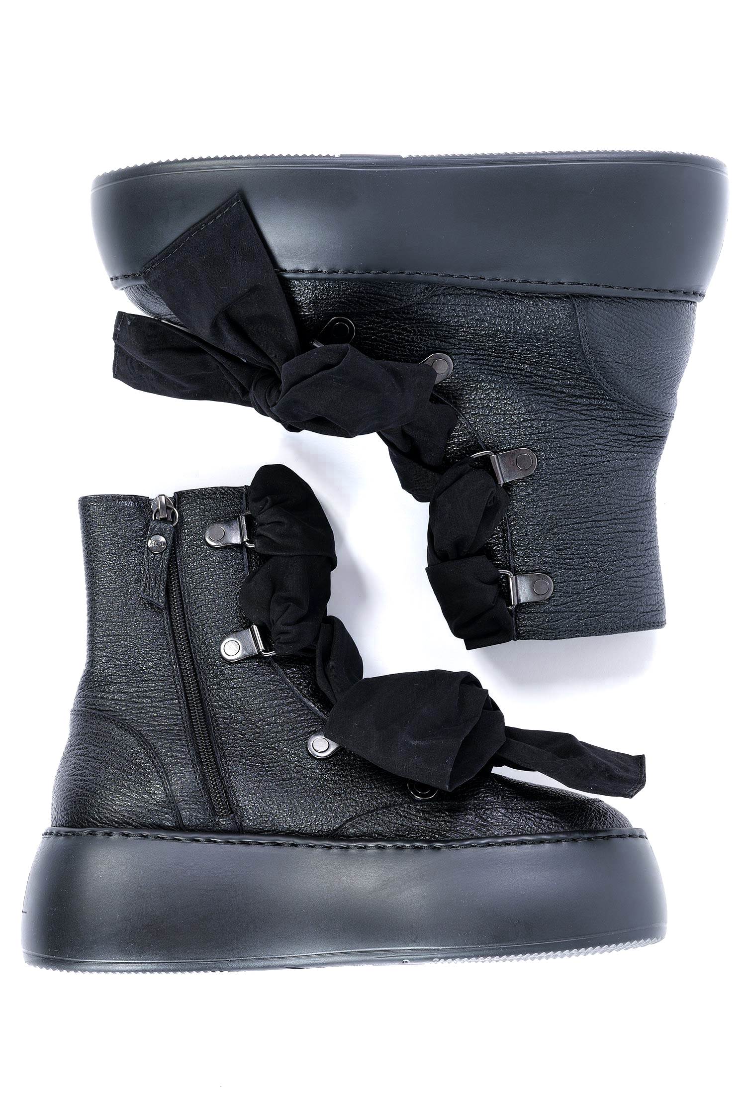 Schnür Boots - Schwarz - Vibe Ribbon