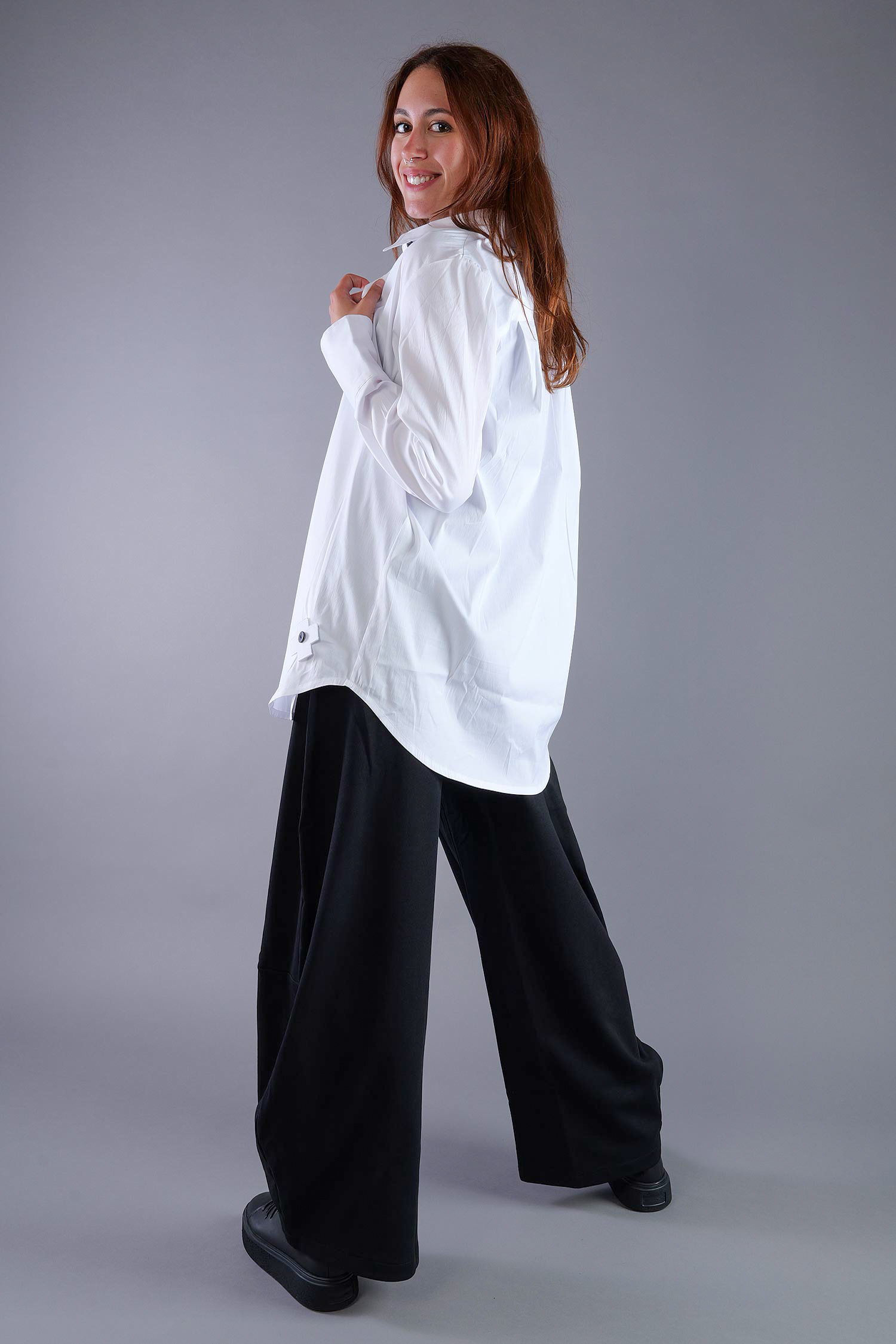 Stretchbluse - White - 4033