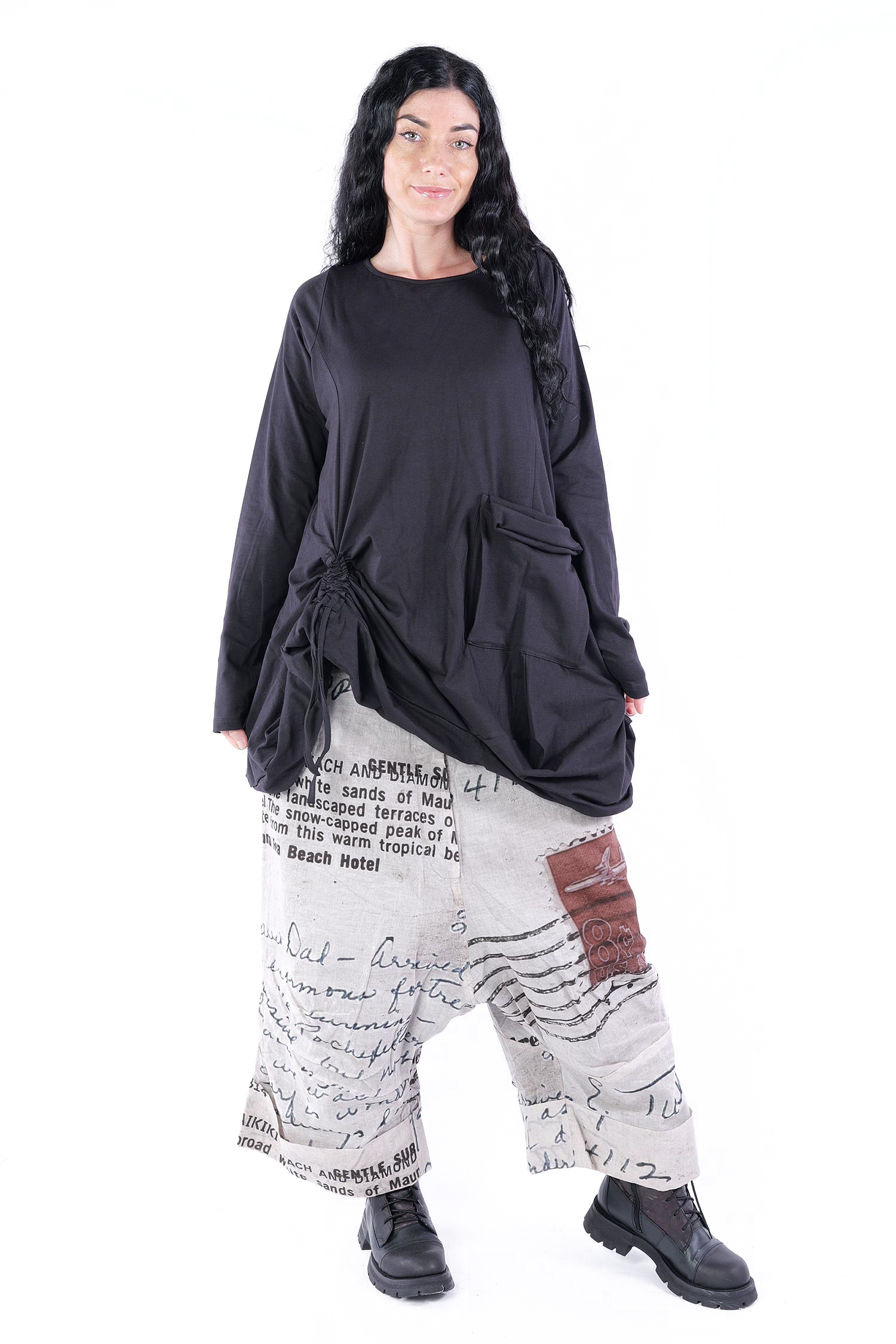 A-Linien Tunika - Schwarz - 25506