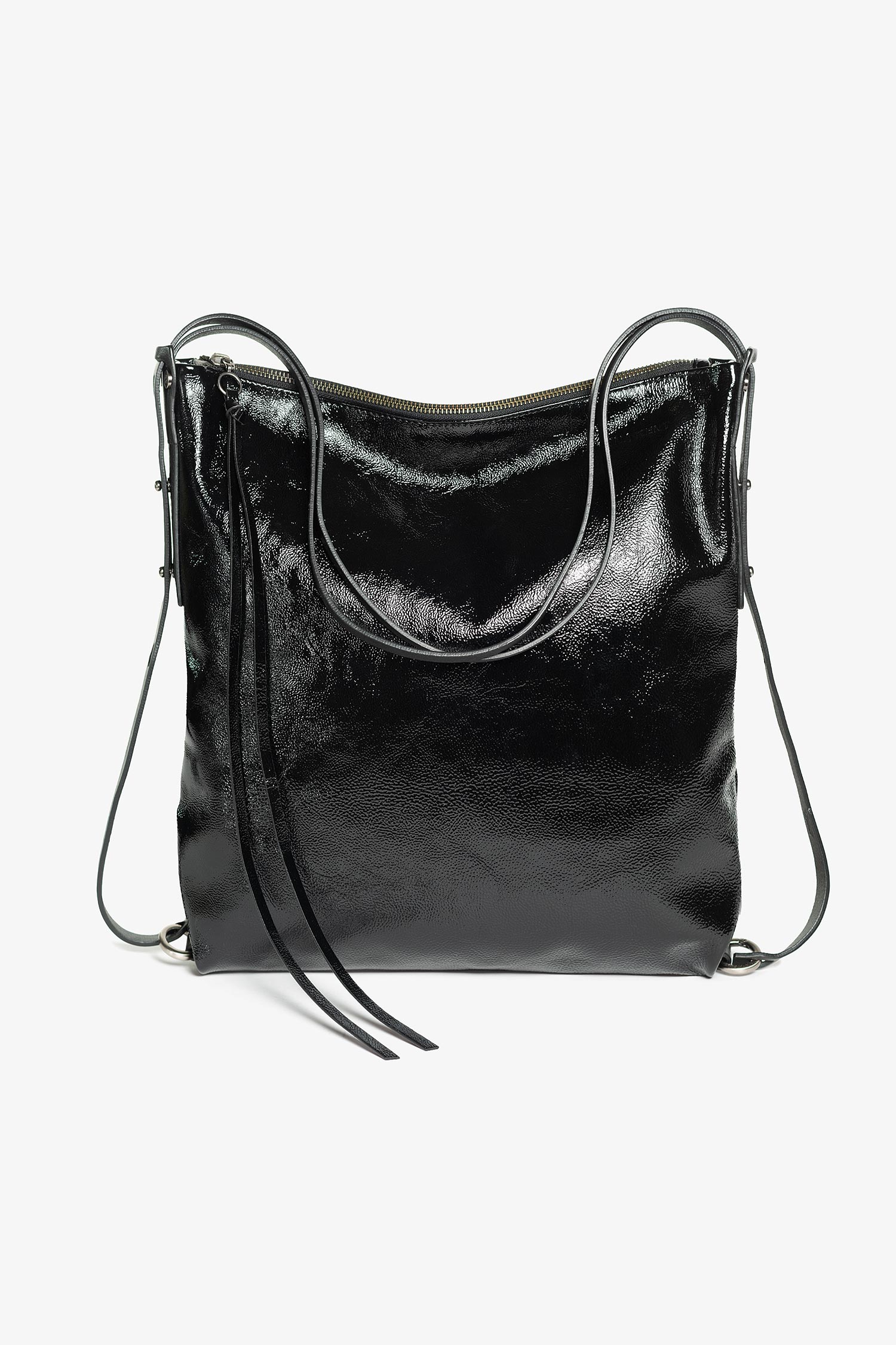 Leder Tasche - Patent Black  - AMPLE ed.1