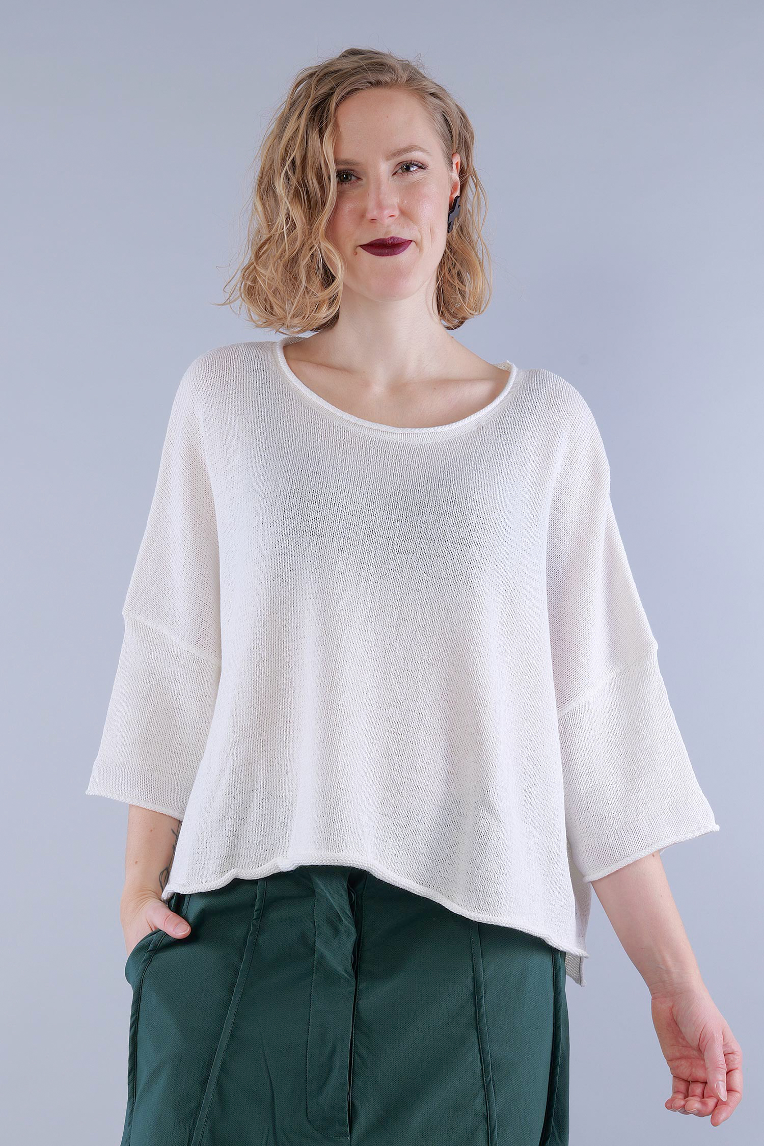 Knitted top - Offwhite - 1263720704