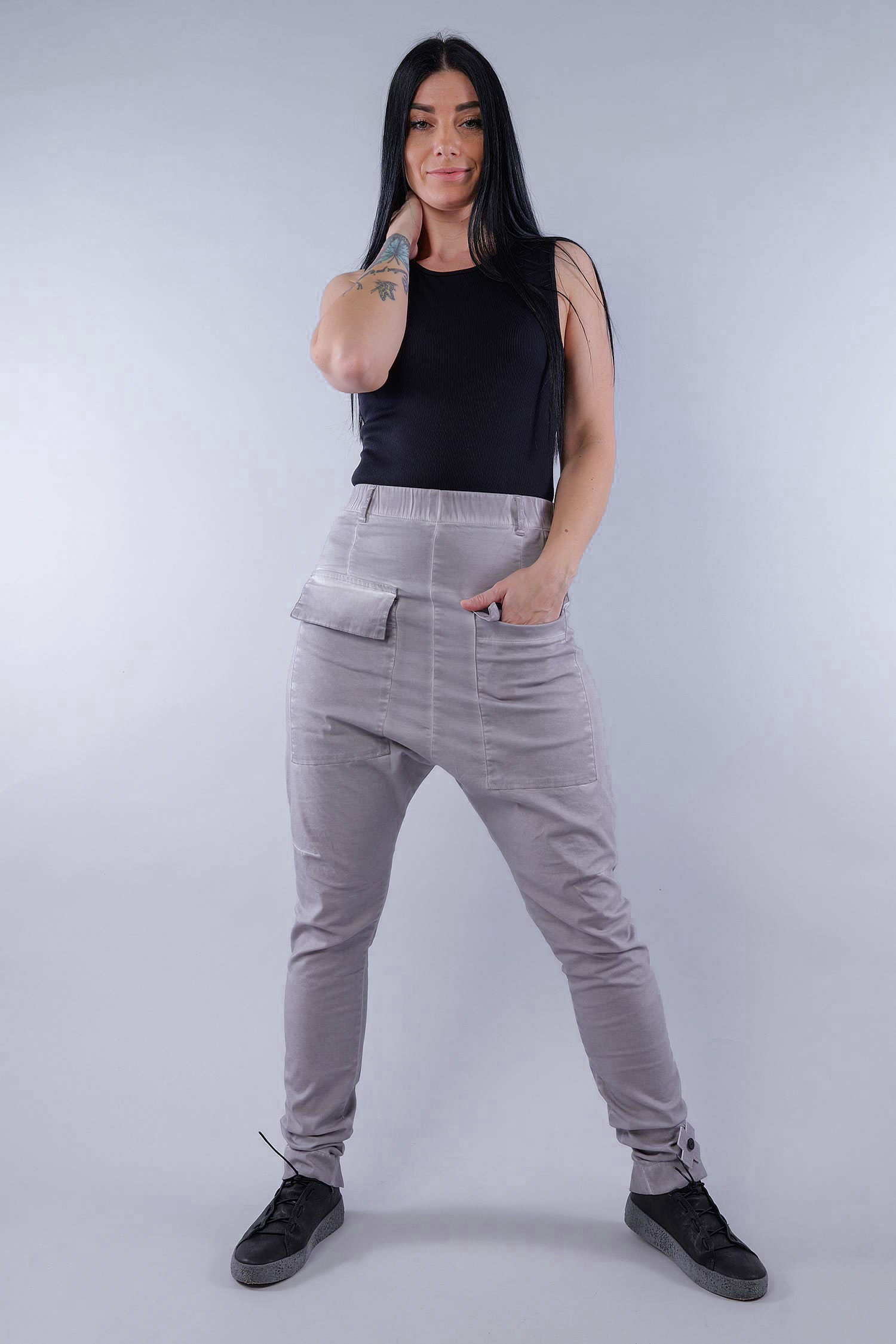 Super stretch pants - Cement - 10008