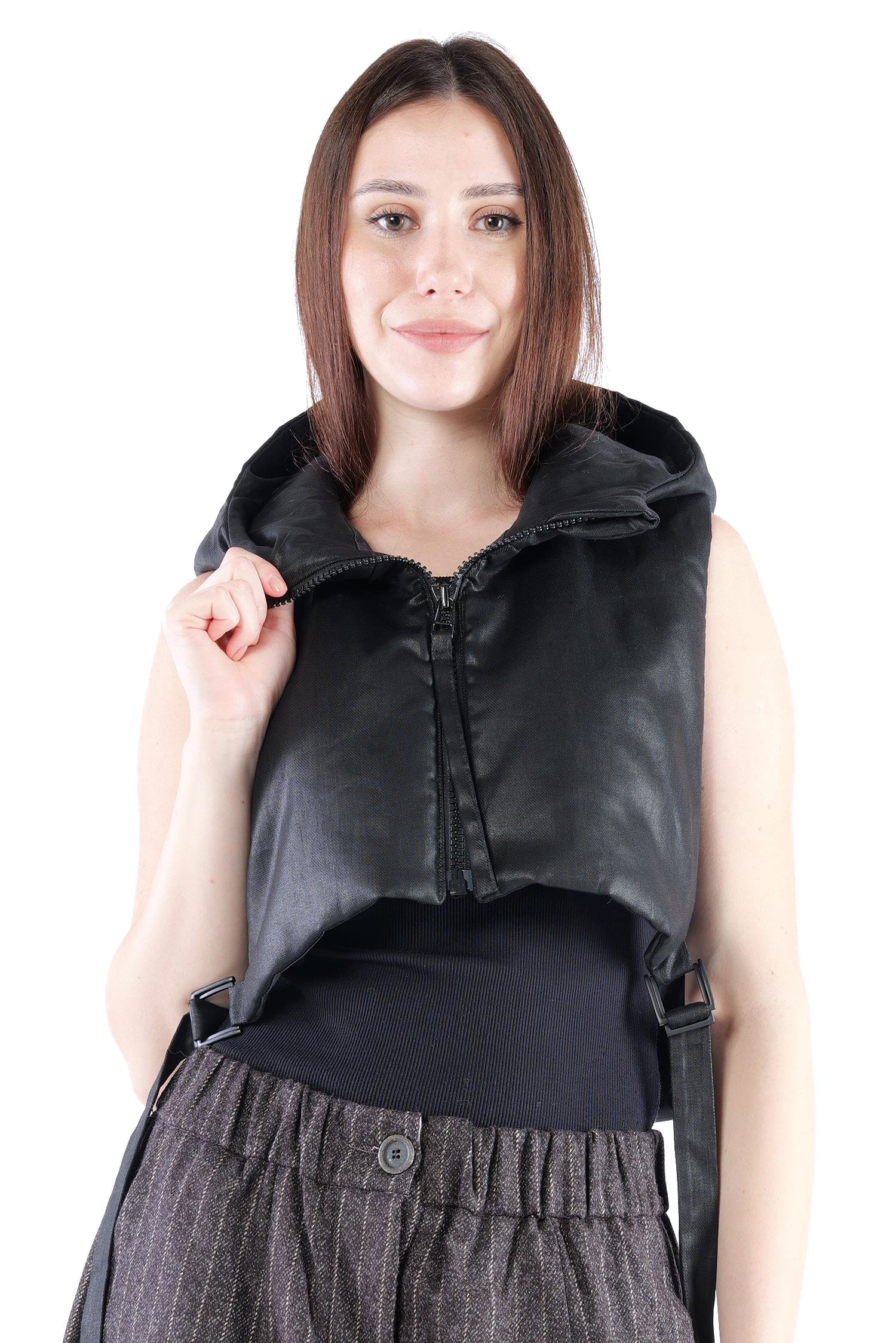 Kurze Weste - Black coated - Pinpin