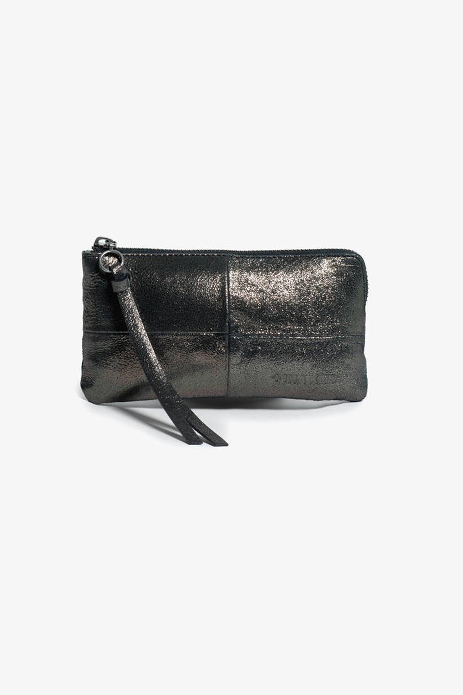 Leder Portemonnaie - Crackled Graphite  - ILU ed.3