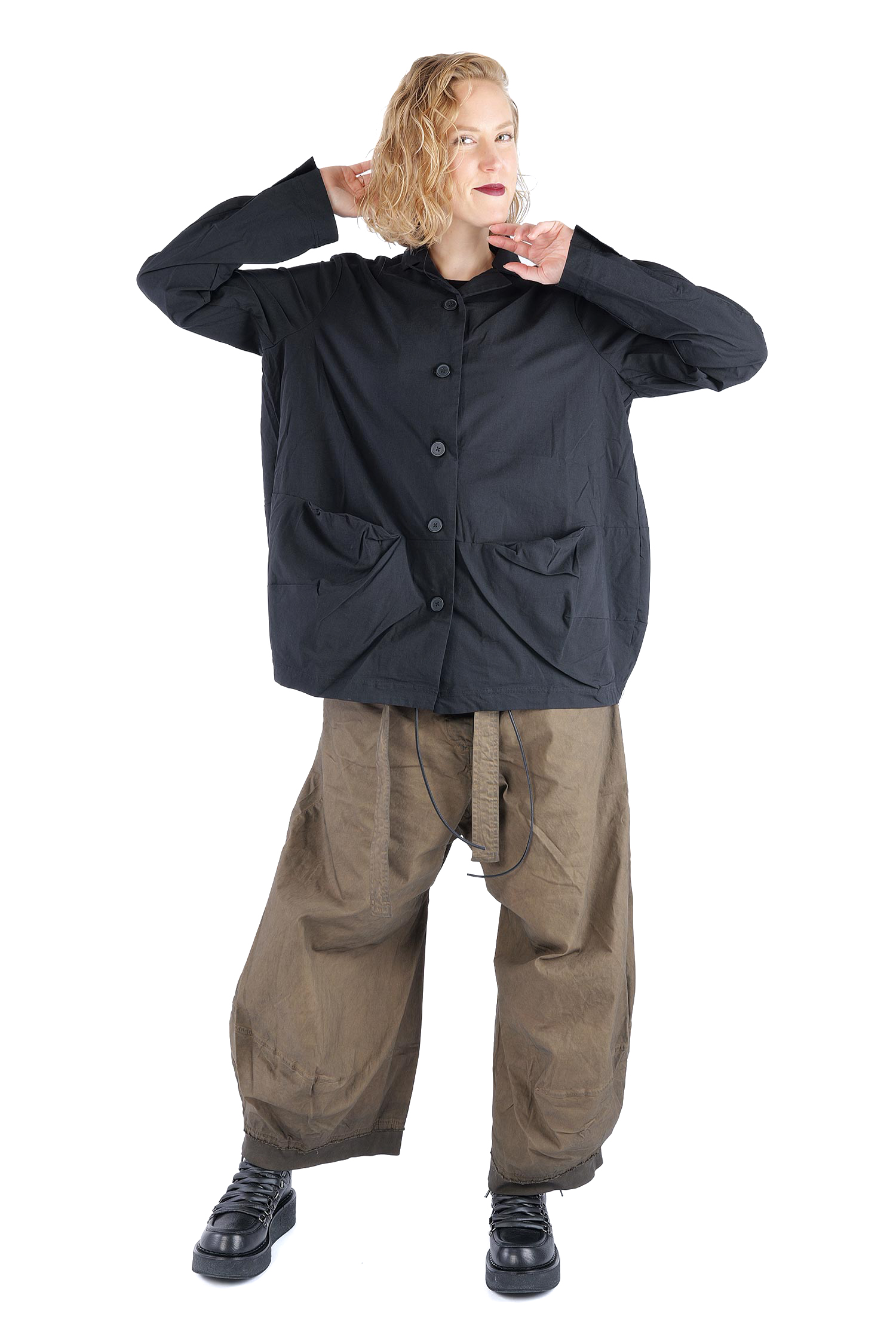 Stretchjacke - Schwarz - 2263631115