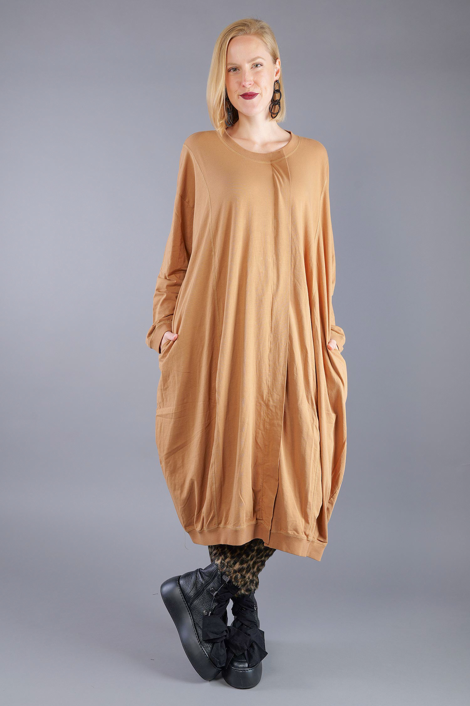 Jersey dress - Bronze - 2263260907