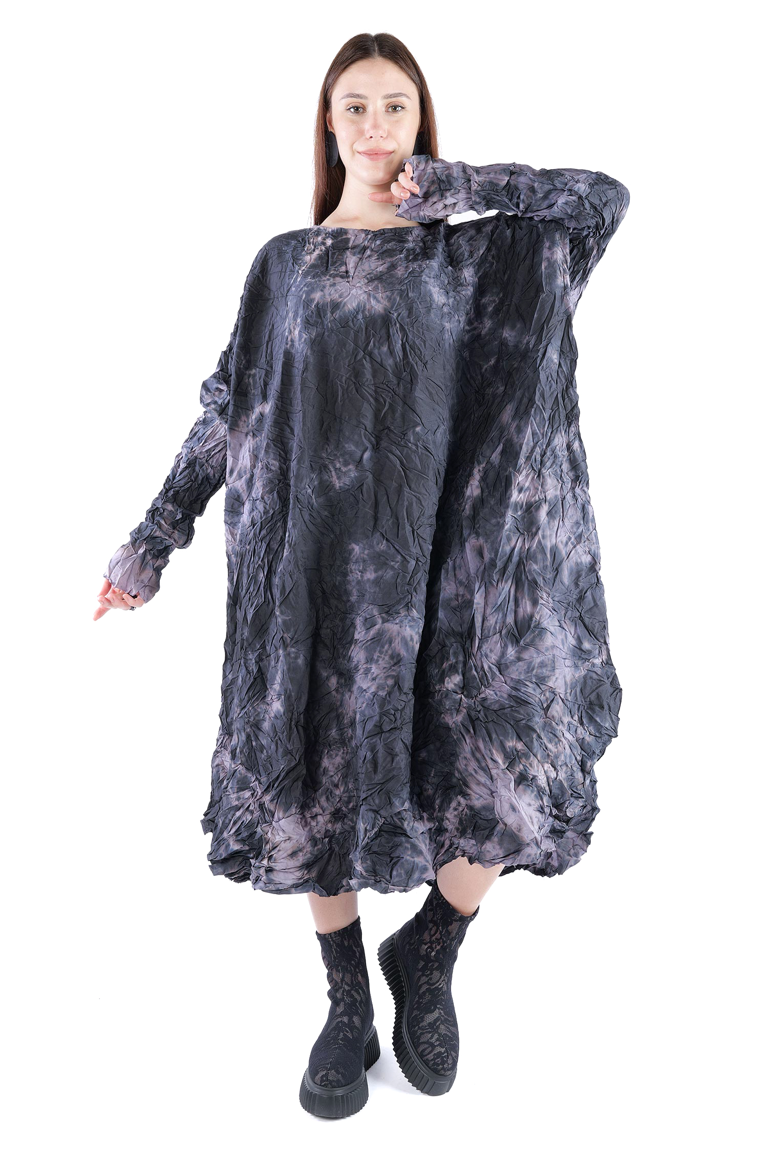 Oversize Seidenkleid - Ritter - Dearflaw