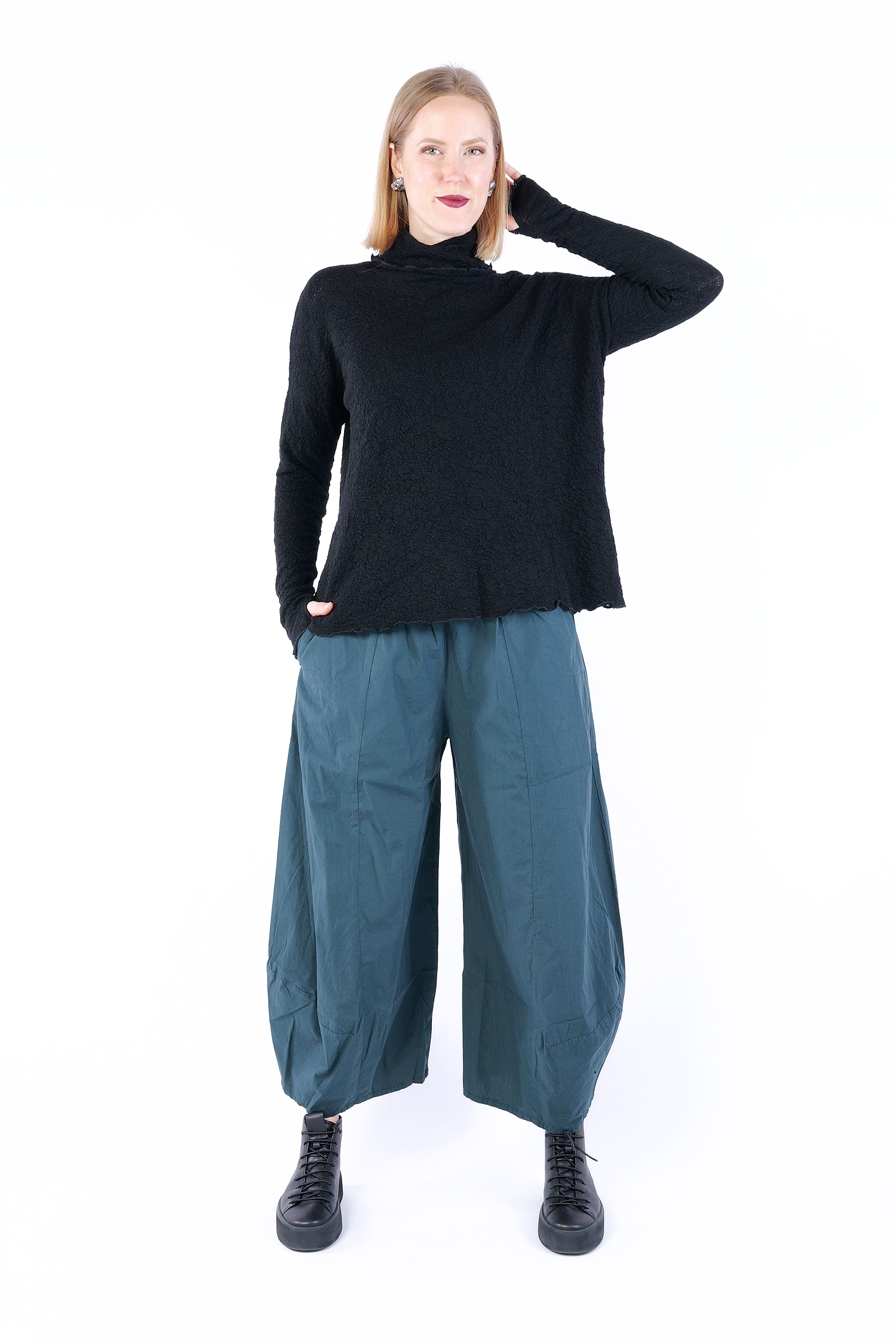 Merino Pullover - Schwarz - 4501