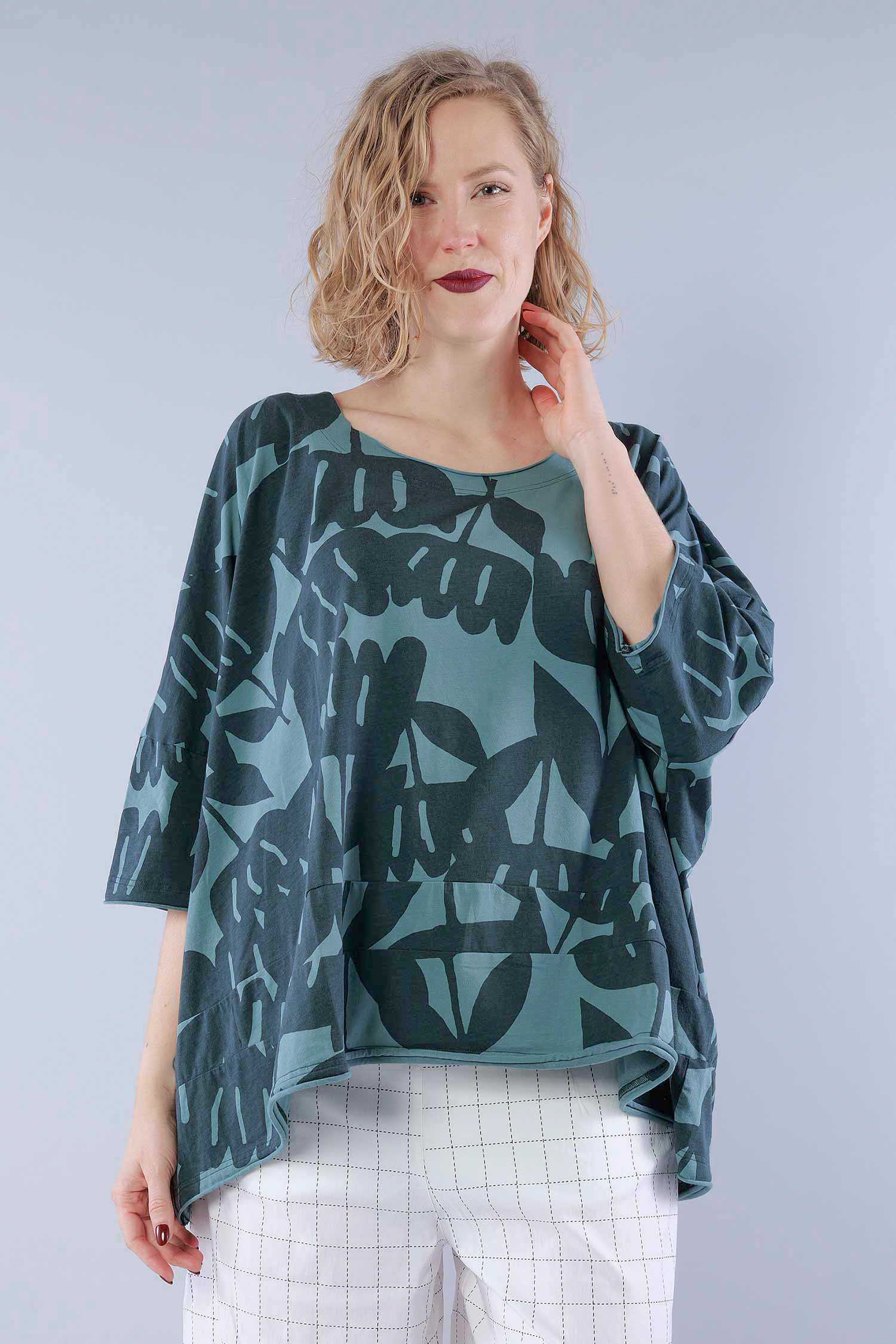 Oversize T-Shirt - Tree print - 1263470511