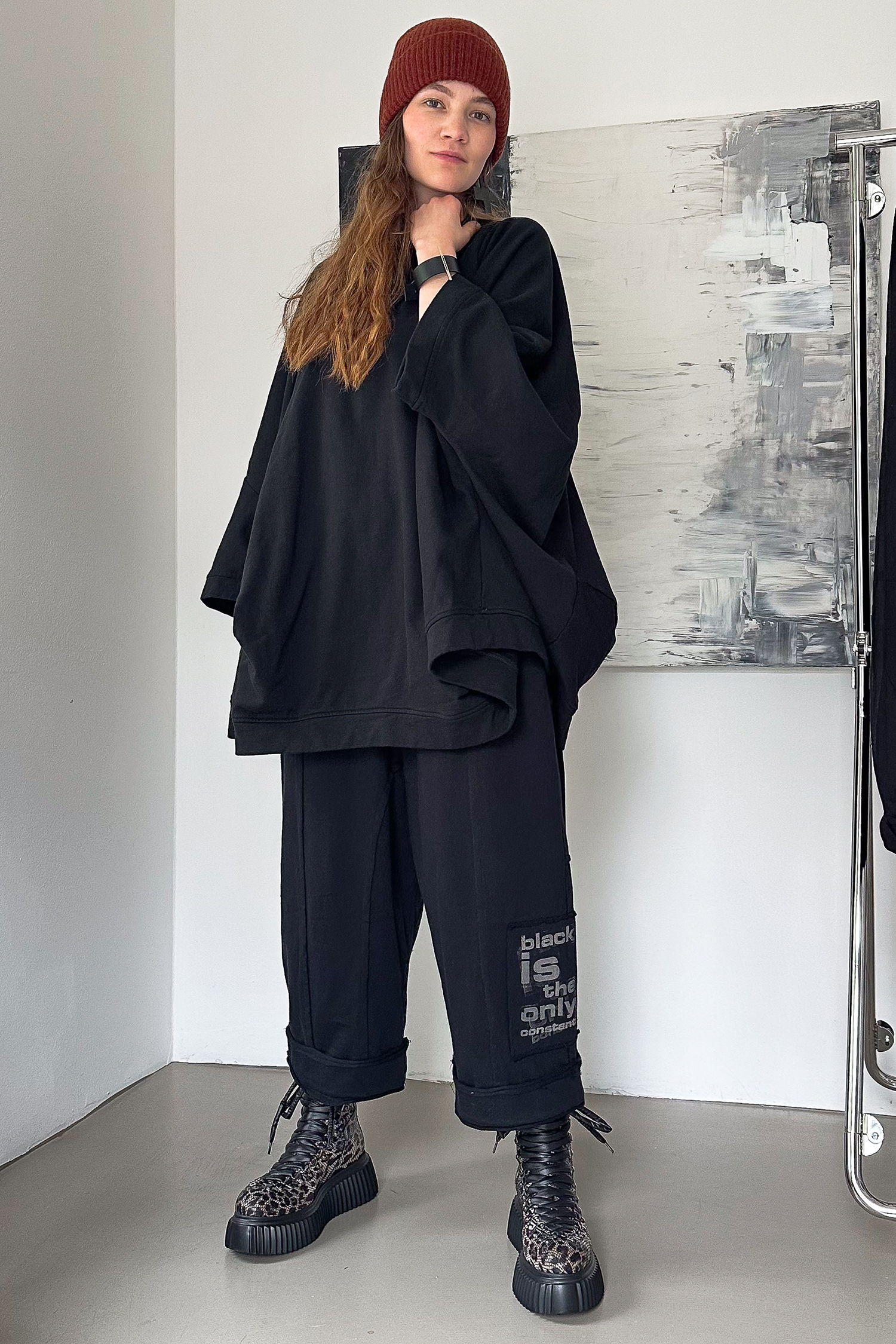 Oversize Sweatshirt - Schwarz - 1261270511