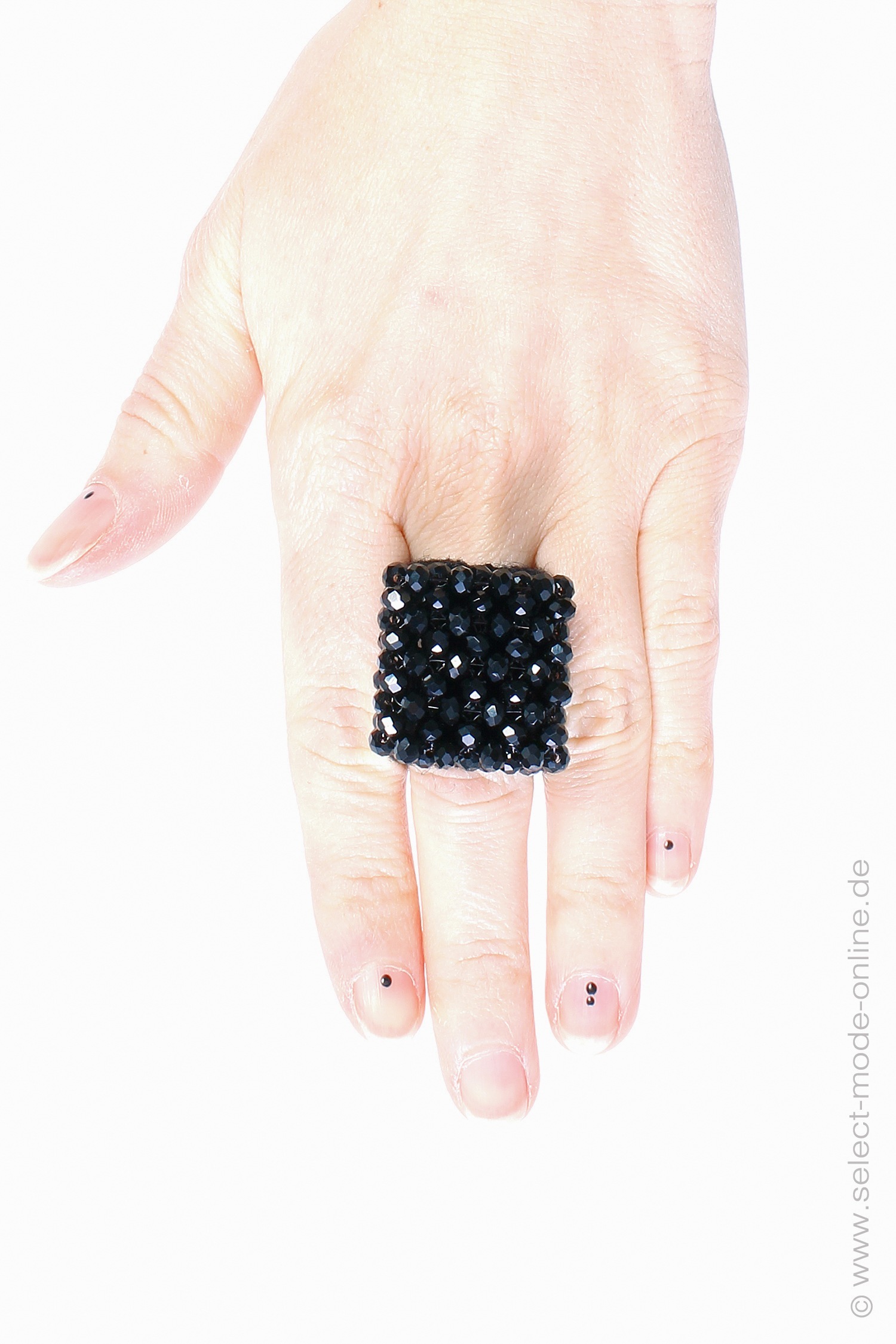 Dekorativer Ring - schwarz