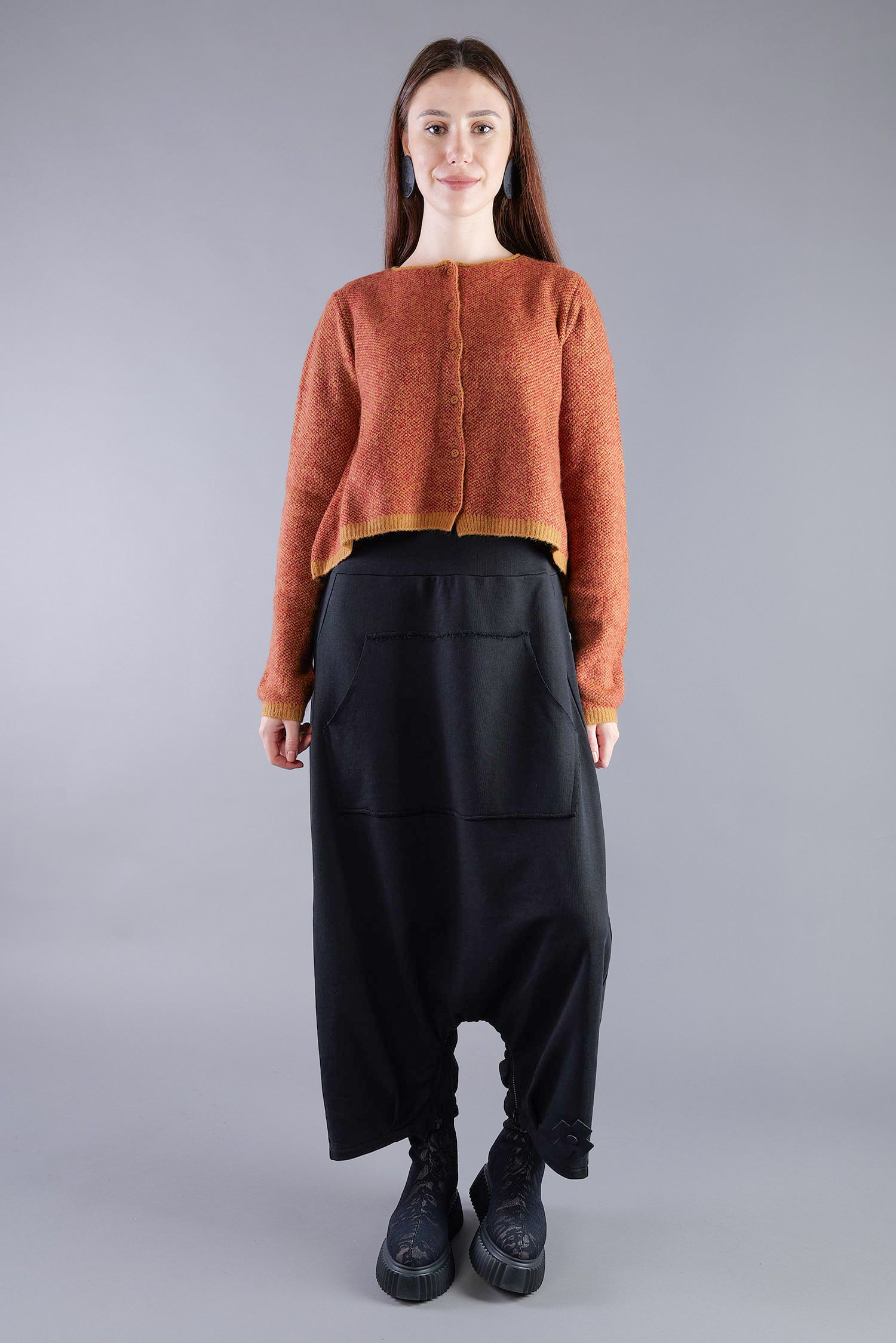 Strickjacke - Bronze lava jacquard - 2263277101