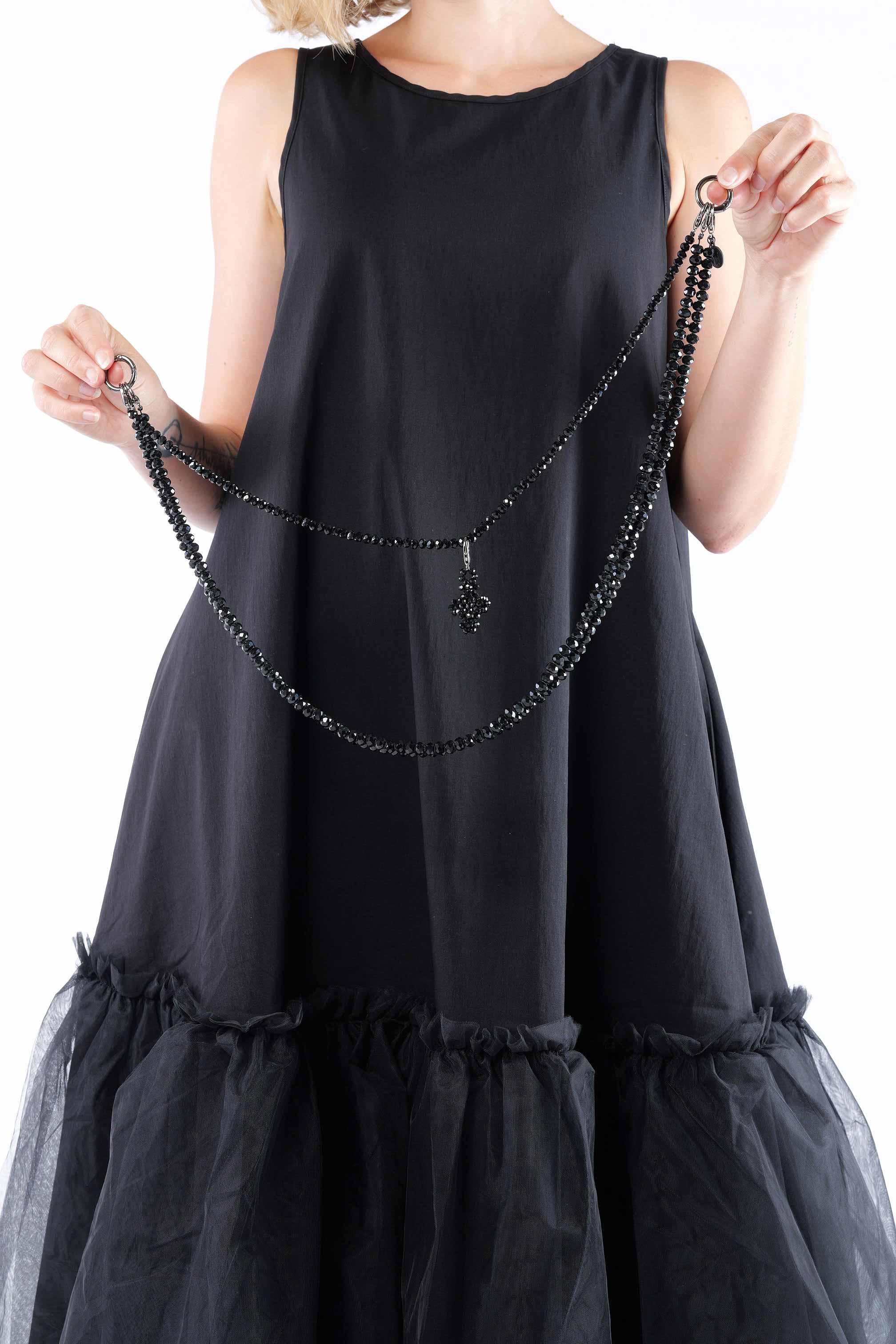 Glasperlenkette - Schwarz - 1527