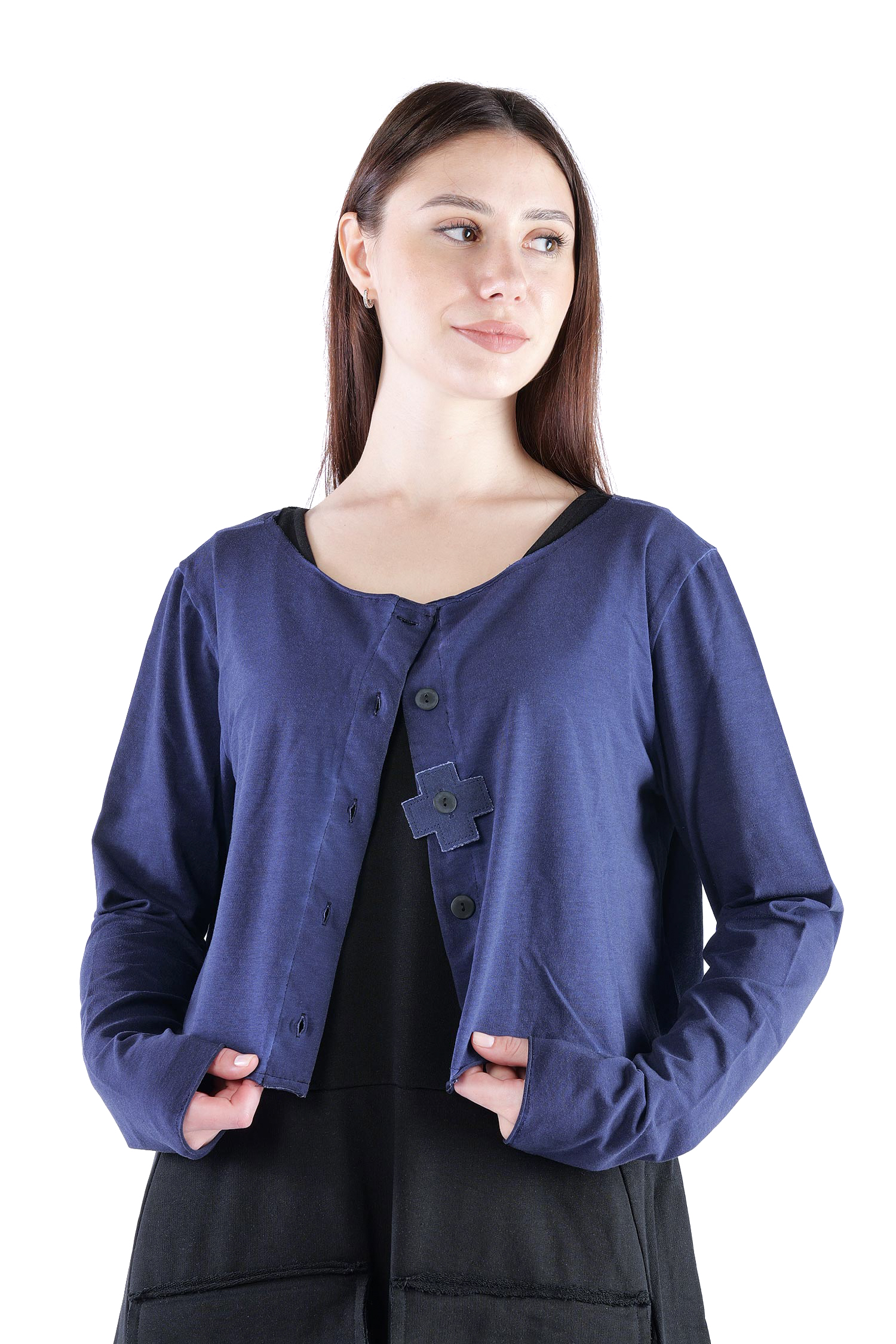 Kurze Jerseyjacke - Ocean - 2131