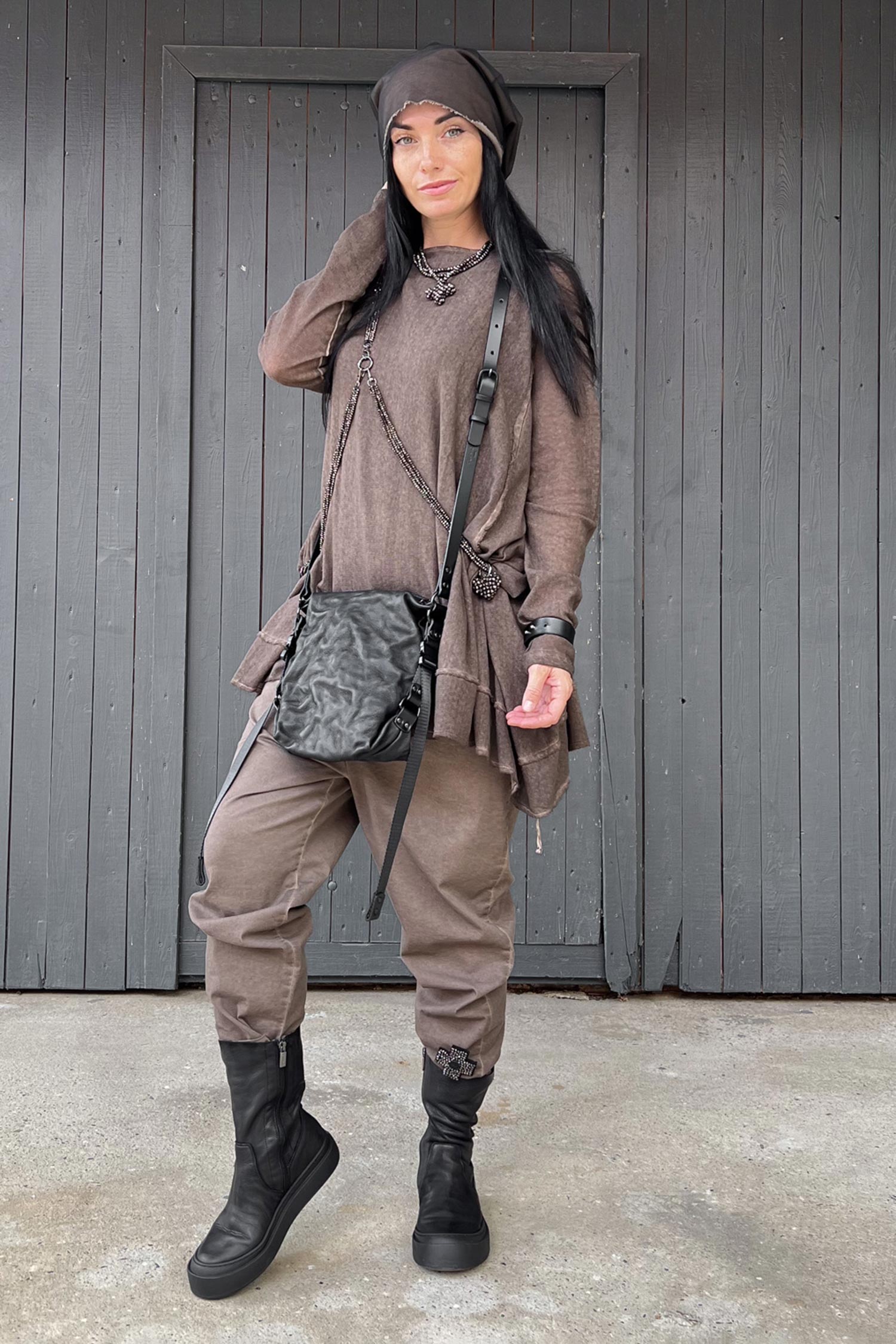 Legere Baumwollhose - Chocolate - 1097