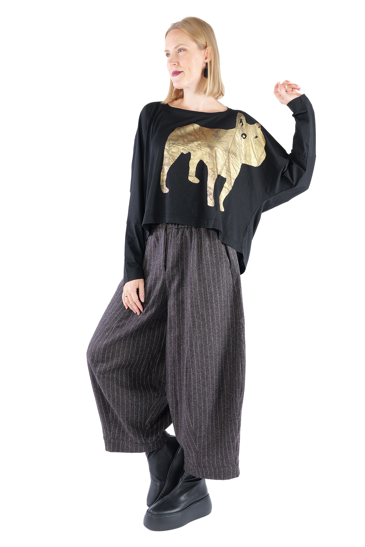 Oversize Pullover - Black print - 2261300504