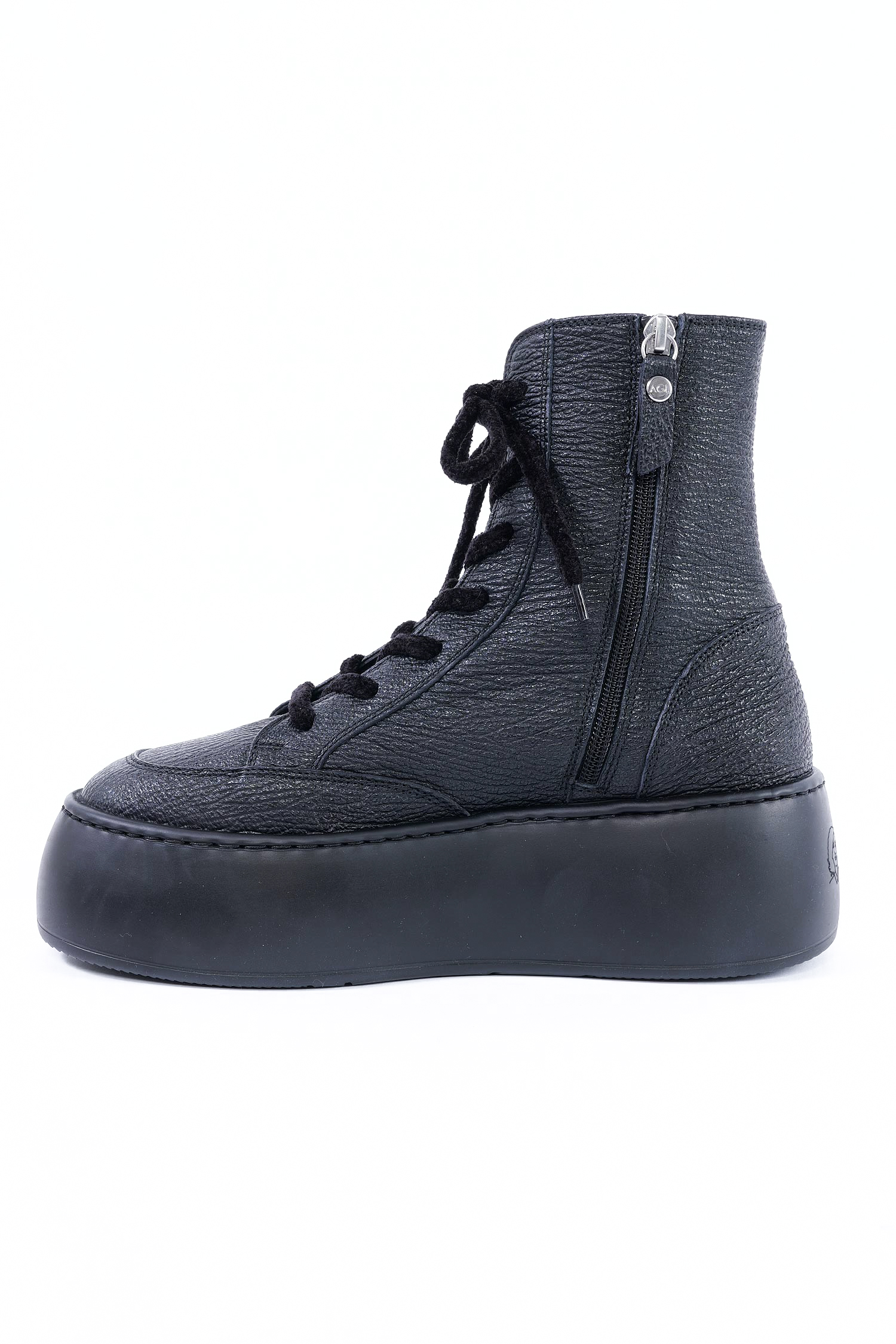 Leder-Sneaker - Schwarz - Vibe Lowboot