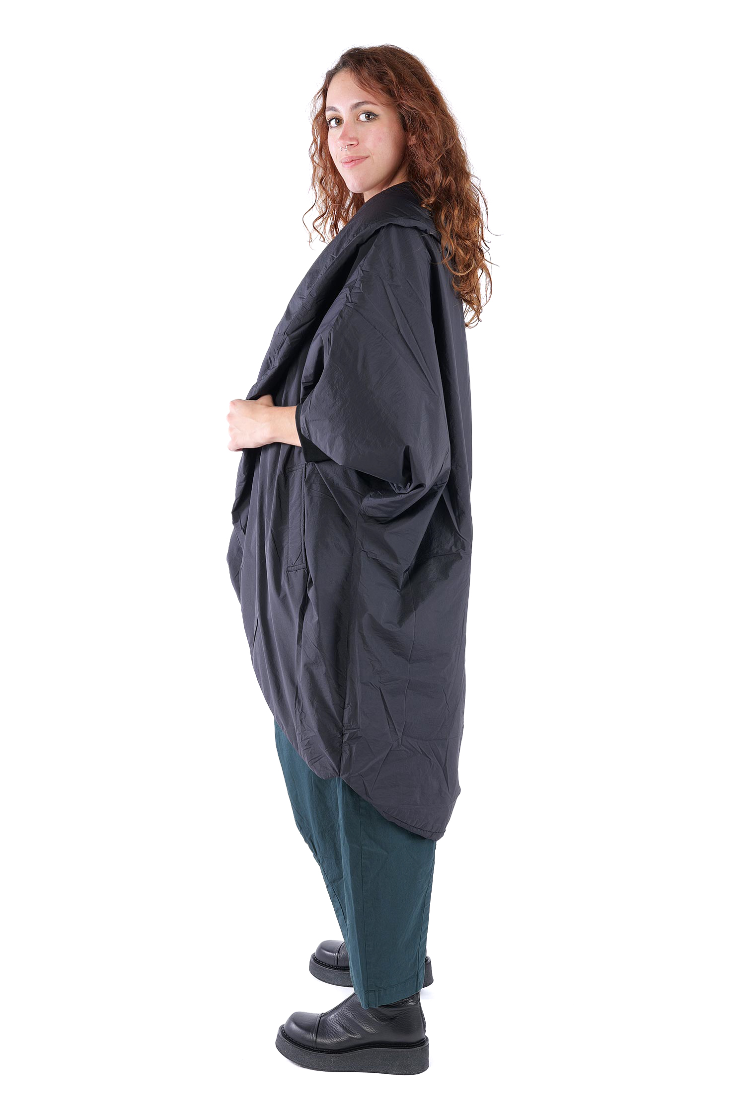Oversize Wintermantel - Schwarz - SX115