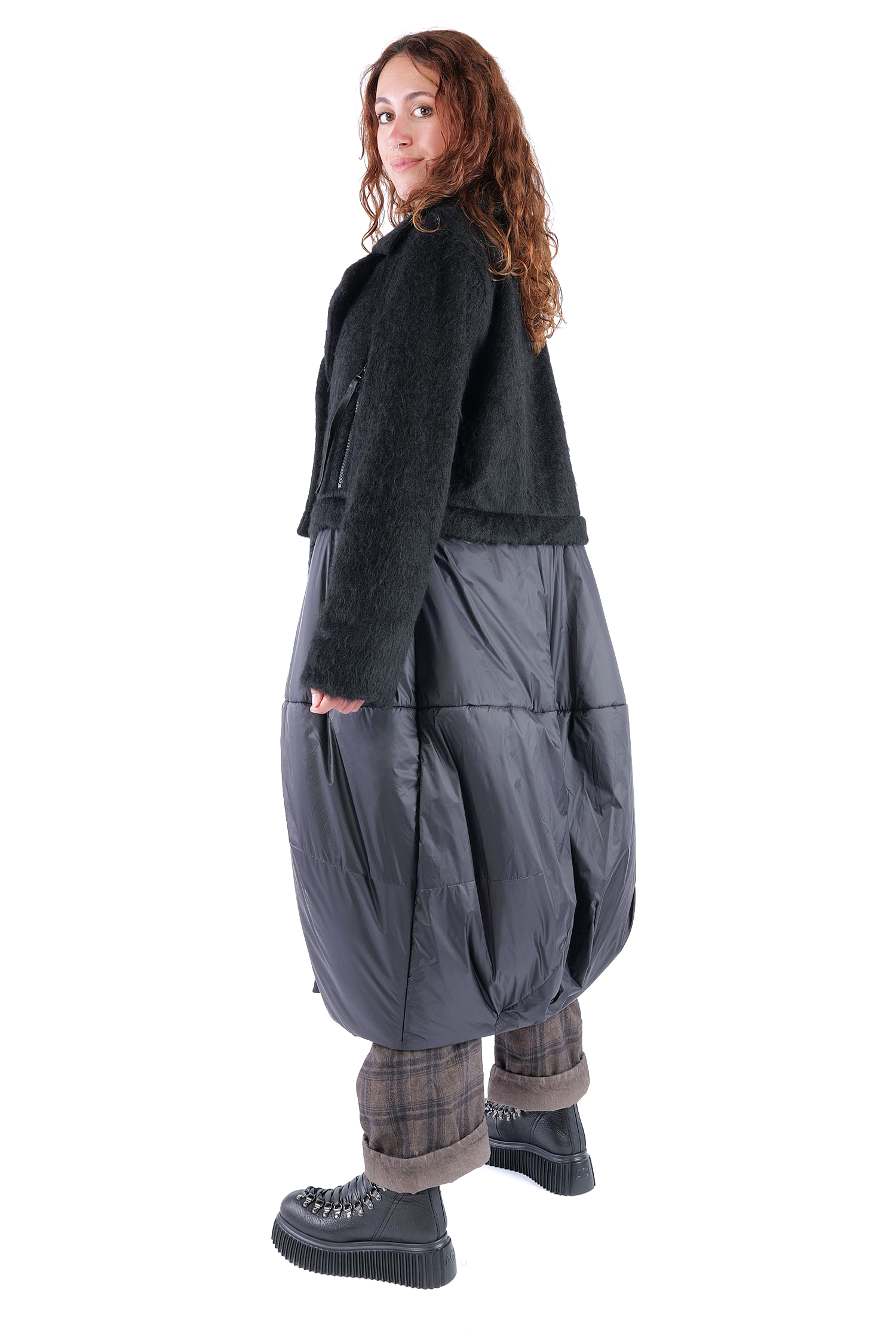 2-in-1 Wintermantel - Black faux fur/Black - Formers