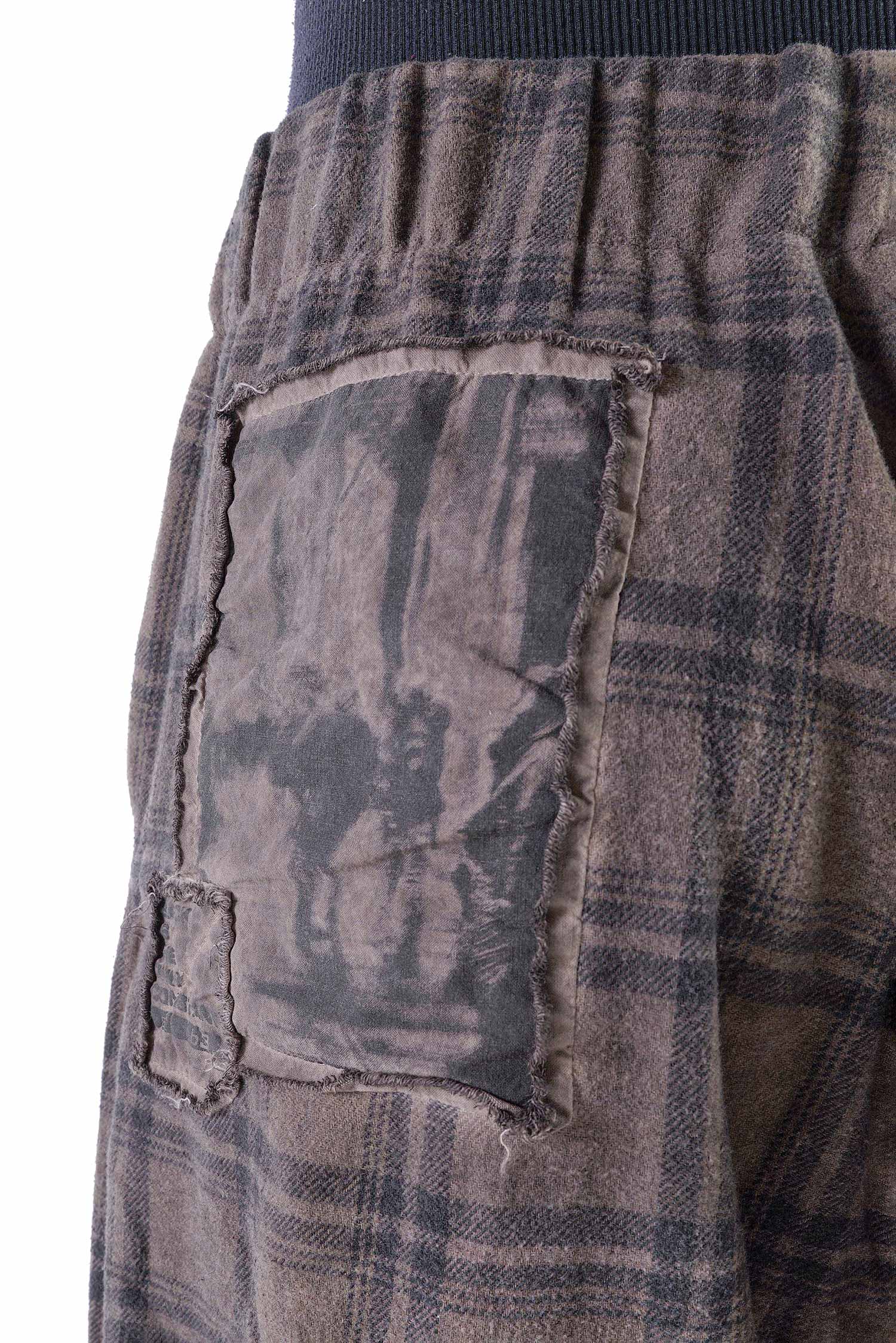 Flanell Hose - Truffle old dye check - Glano