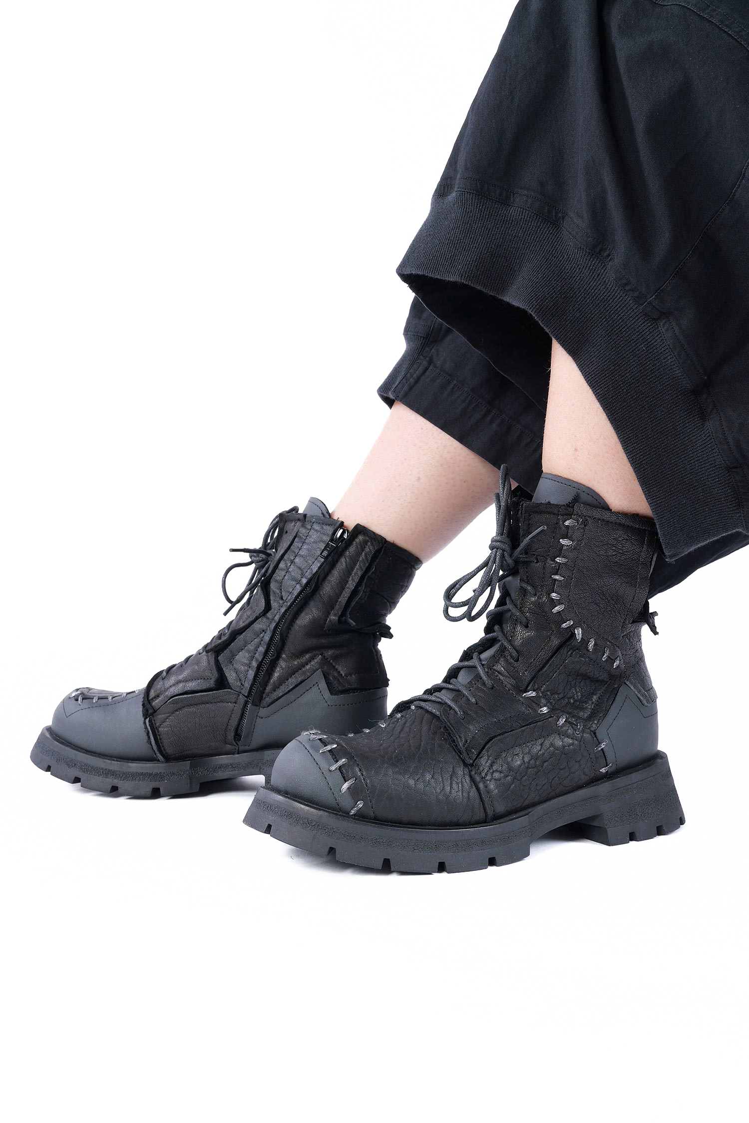 Leder Boots - Schwarz - Iniko