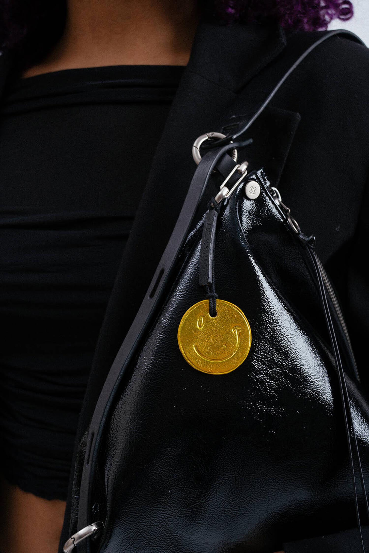 Smiley Charm Anhänger - Metallic Lemon Tree - BAG CHARM ed.3