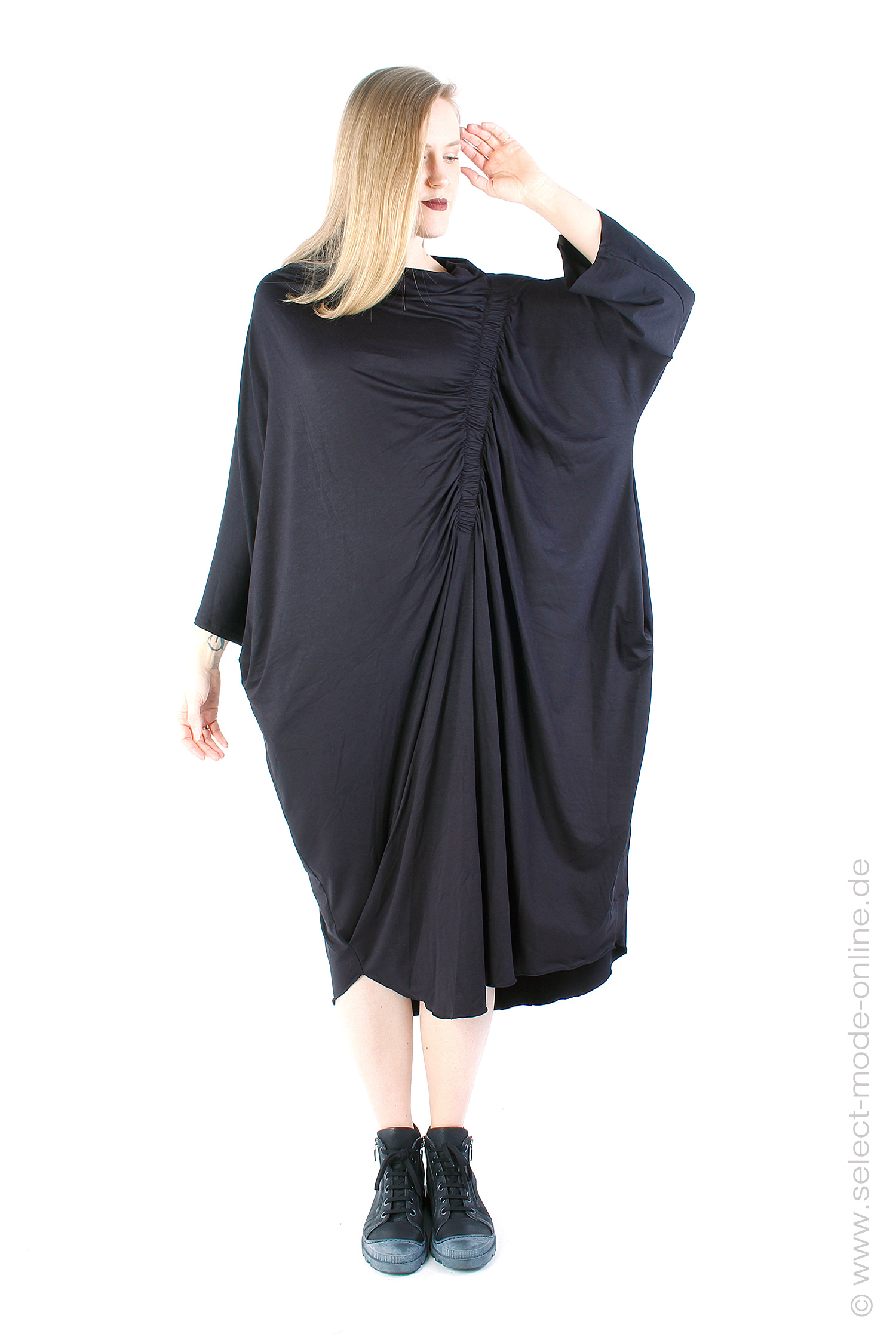 Dress with ruffles - Black - 1254aLI