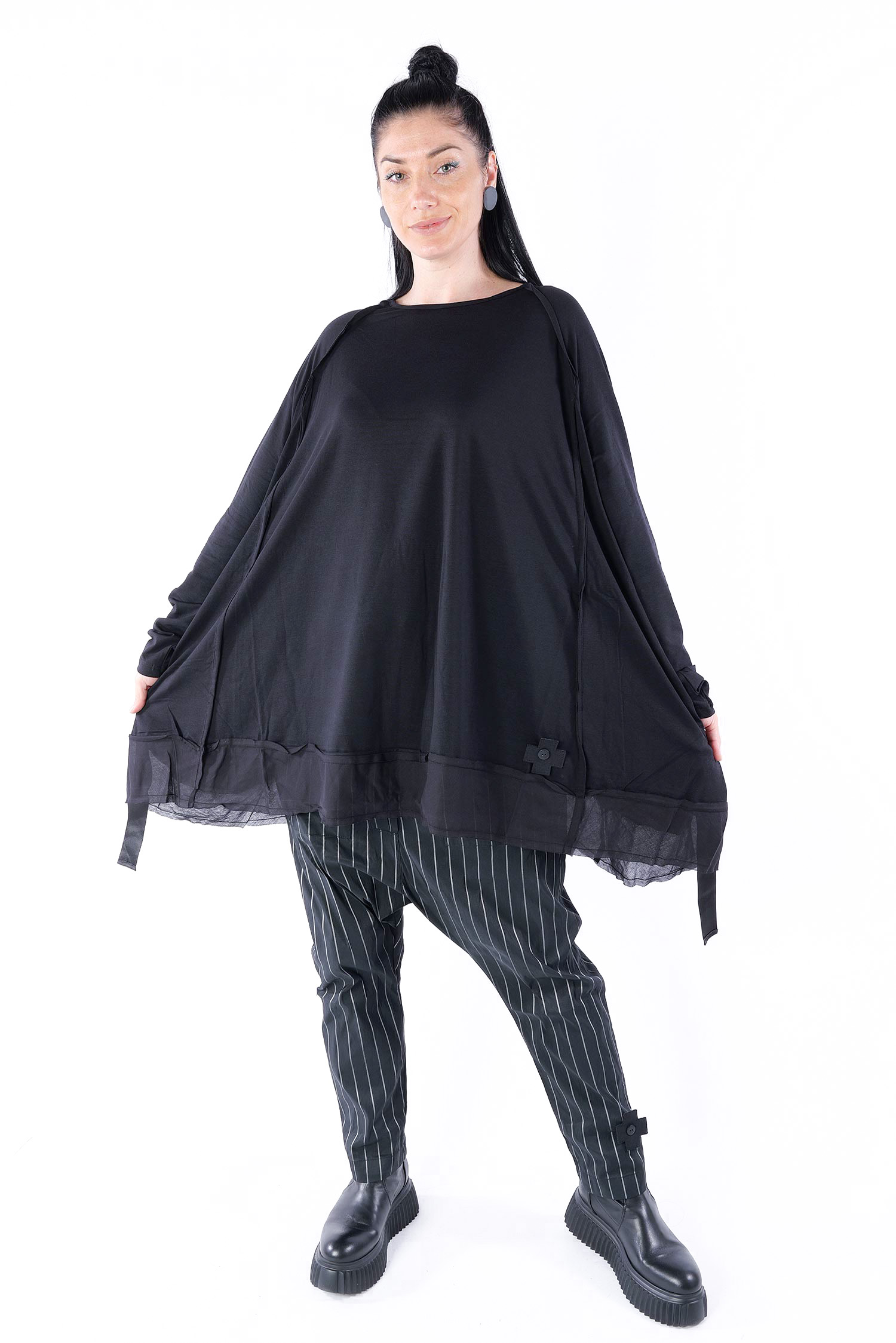 Jersey Tunika - Schwarz - 5061