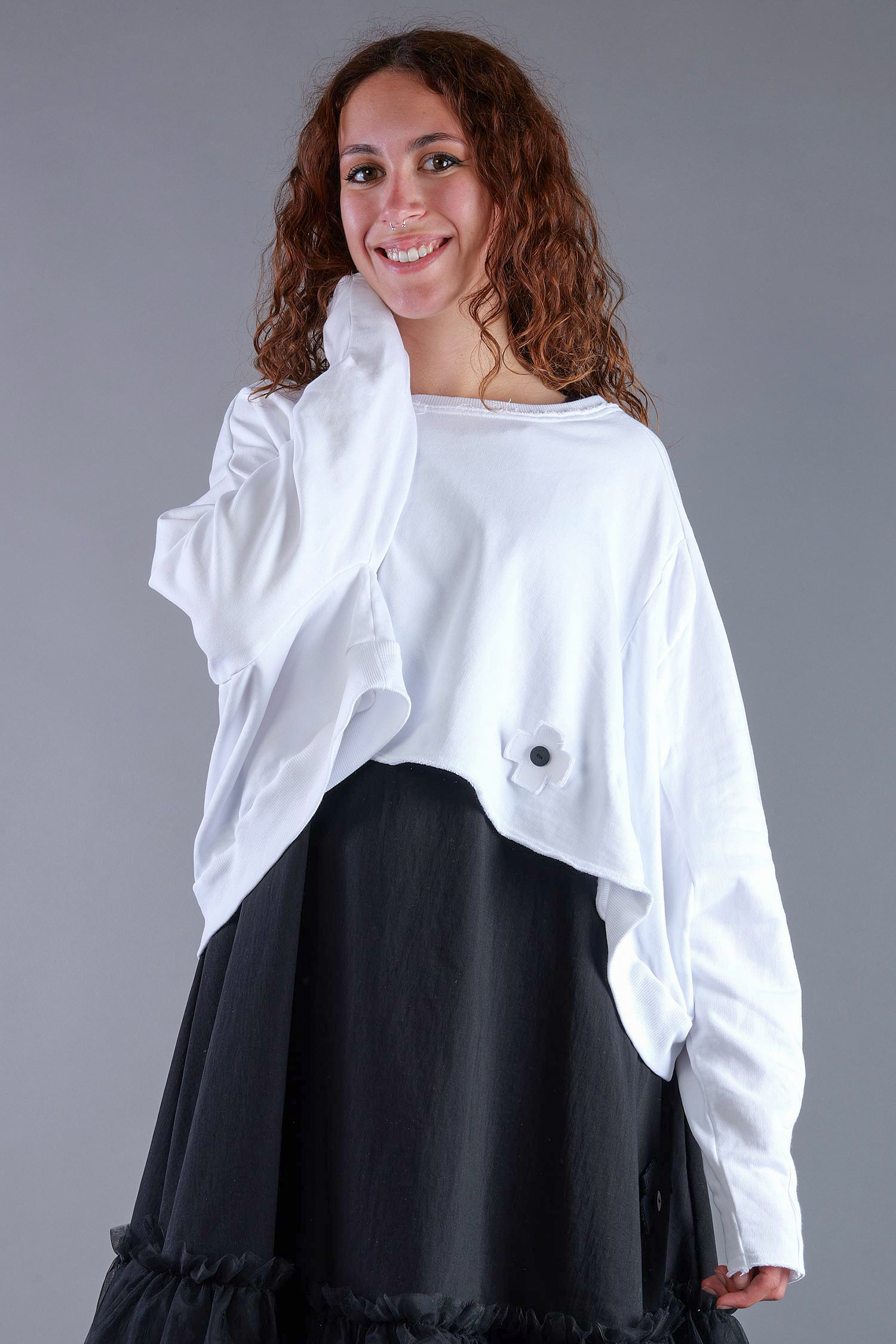 Kurzer Sweater - White UNI - 2101