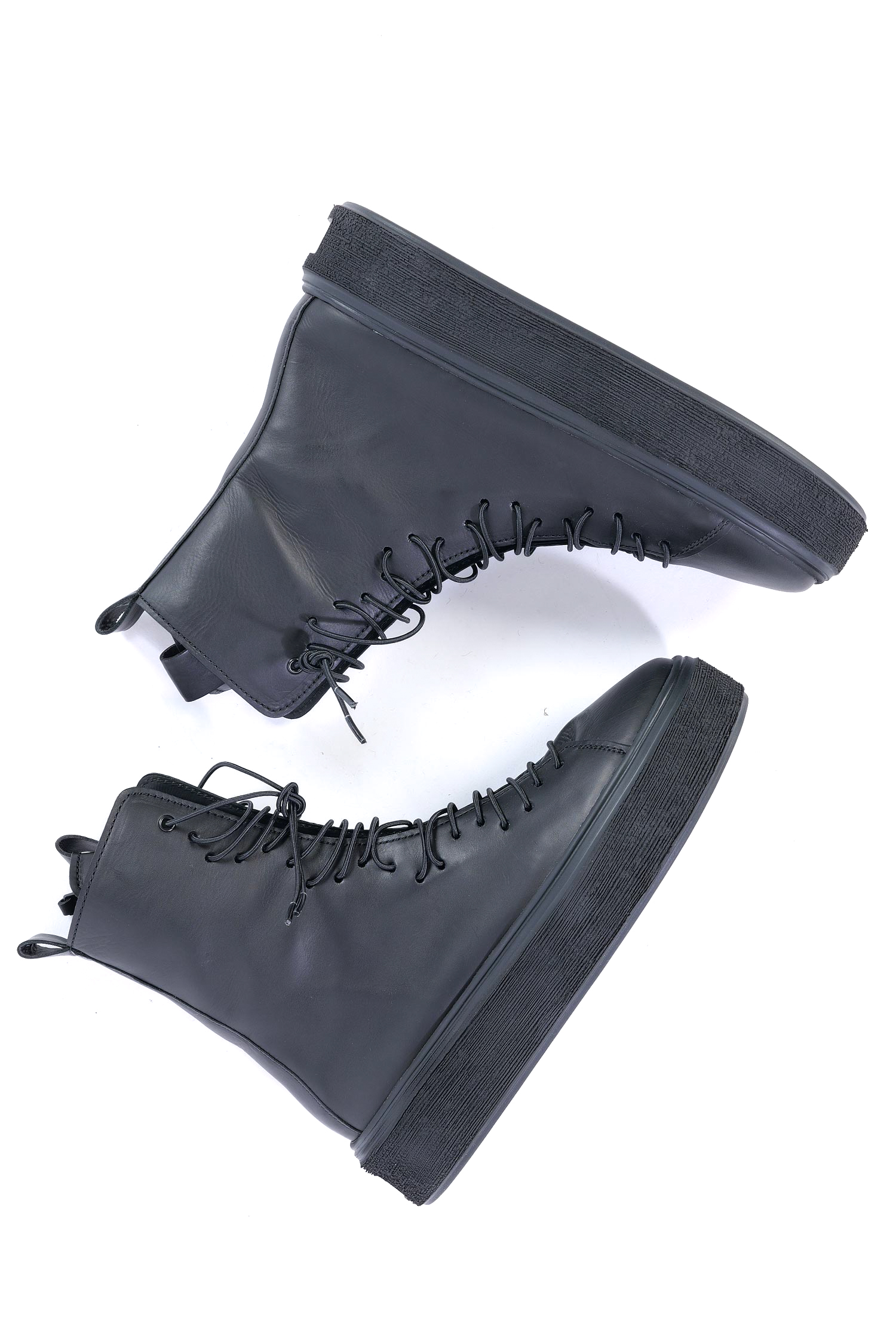 Hohe Ledersneaker - Schwarz - 907108